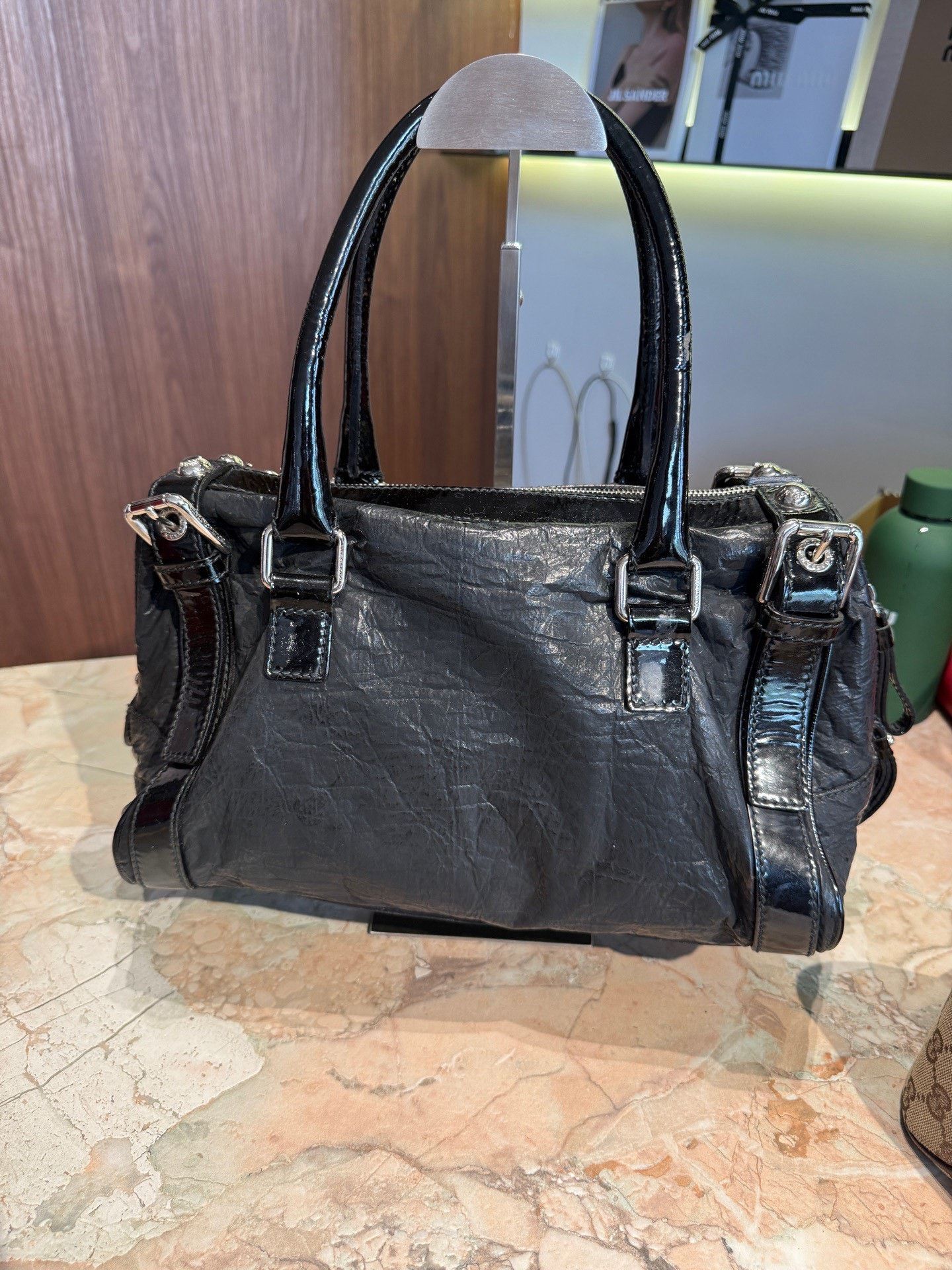 Dolce & Gabbana Dolce & Gabbana Patent Leather Boston Bag Size ONE SIZE - 2 Thumbnail