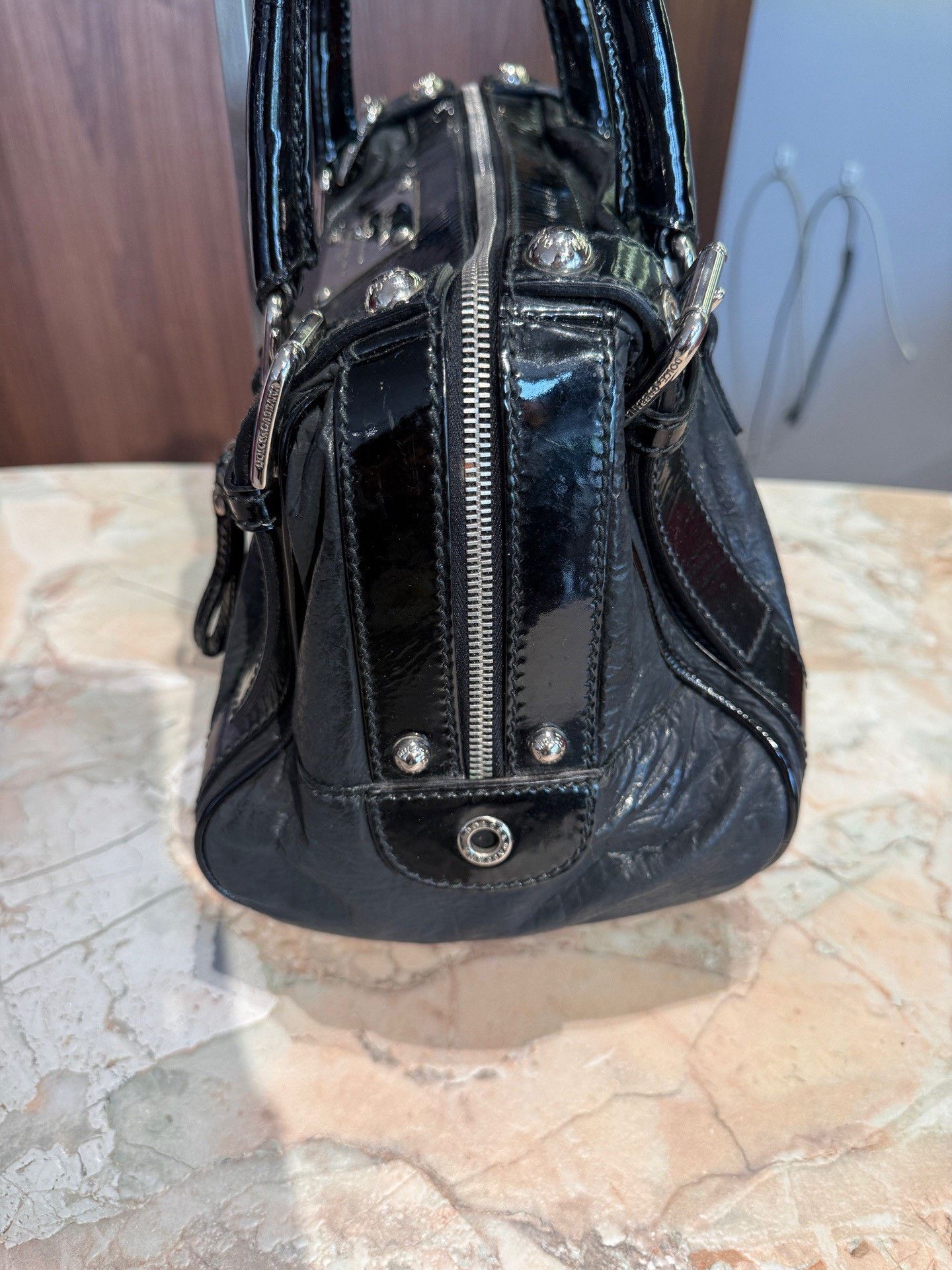 Dolce & Gabbana Dolce & Gabbana Patent Leather Boston Bag Size ONE SIZE - 4 Thumbnail