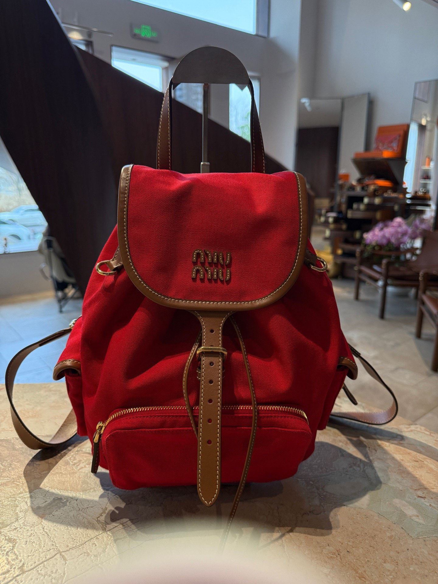 Miu Miu Miu Miu Preppy Style Backpack Size ONE SIZE - 8 Thumbnail