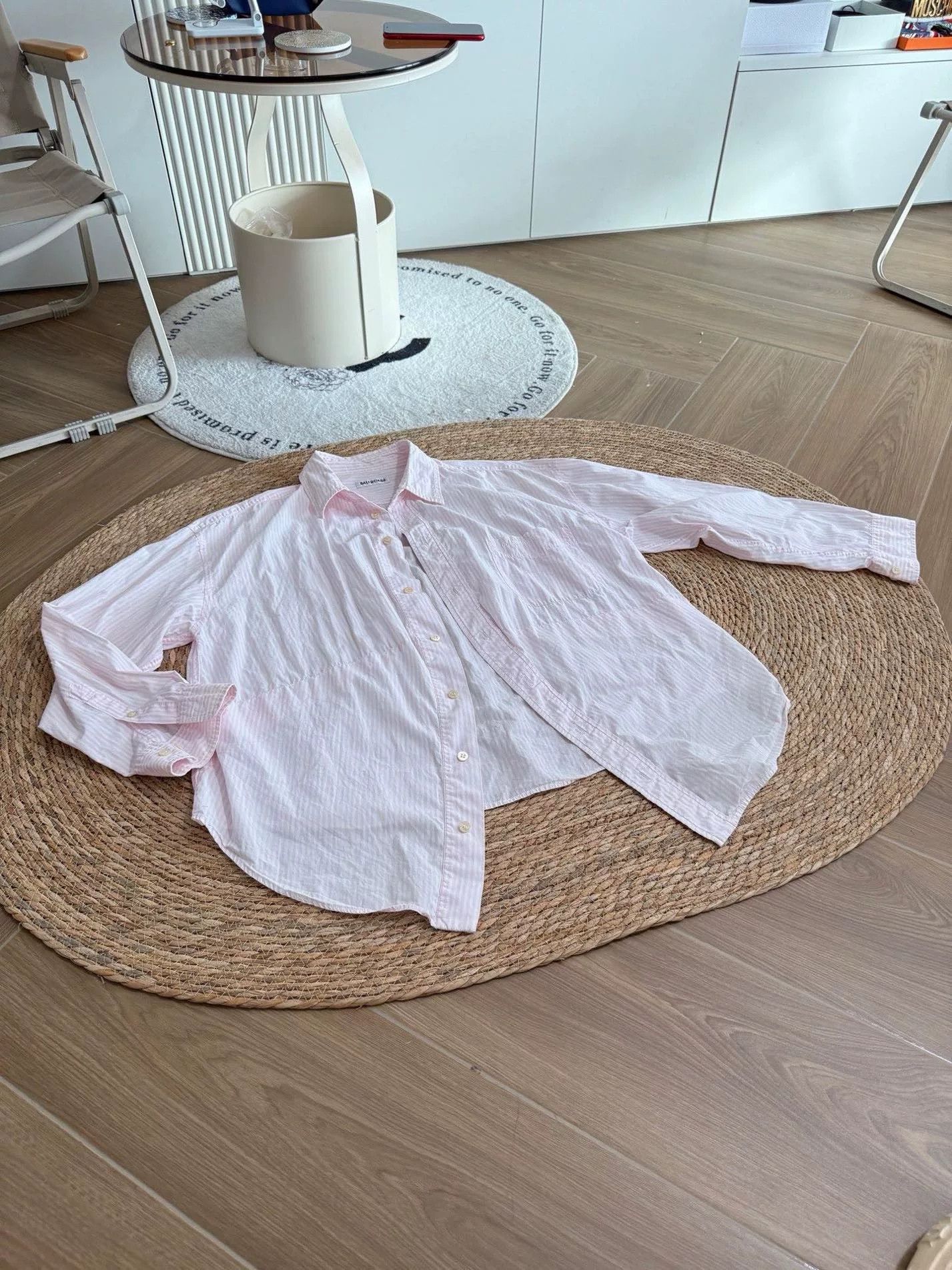 Balenciaga Balenciaga Pink Striped Shirt 34 Size XXS / US 00 / IT 34 - 2 Thumbnail