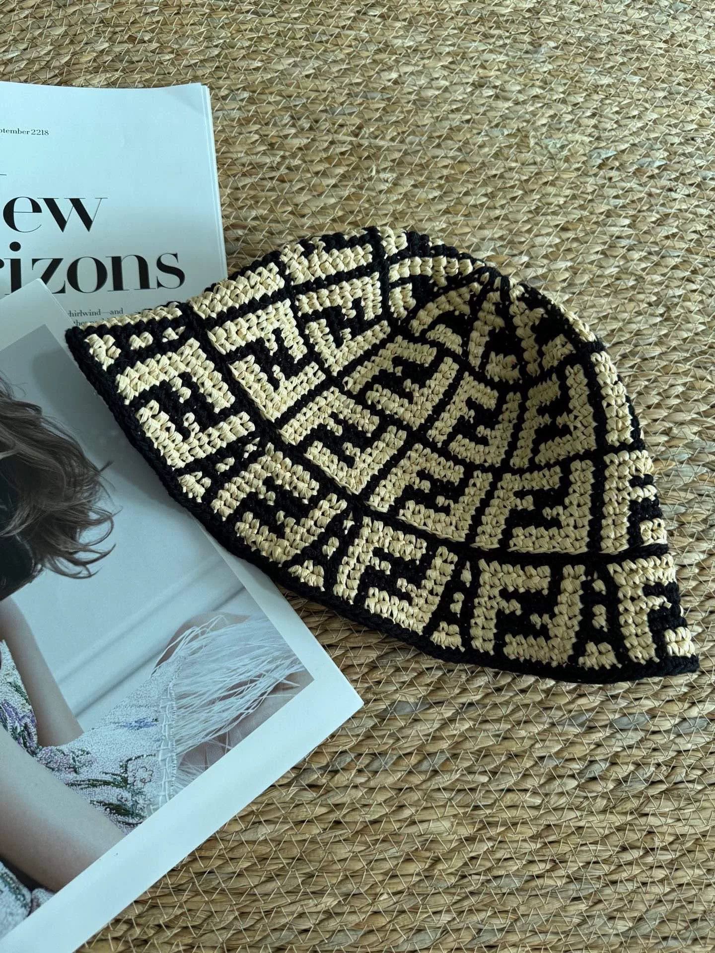 Fendi FENDi Raffia Openwork Fisherman Hat Size ONE SIZE - 5 Thumbnail