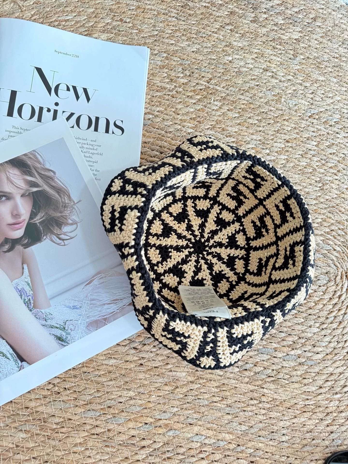 Fendi FENDi Raffia Openwork Fisherman Hat Size ONE SIZE - 2 Thumbnail