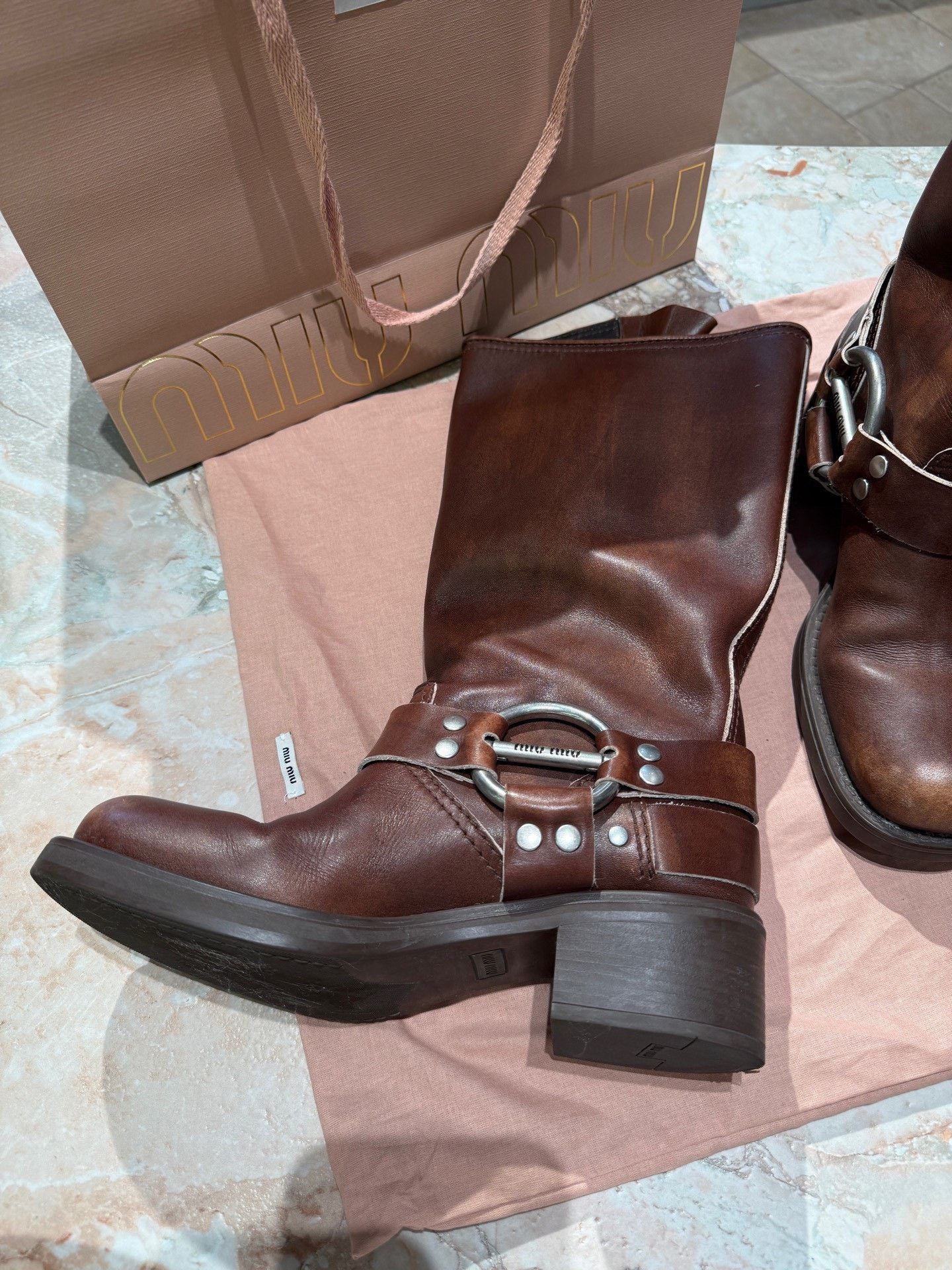 Miu Miu Miu Miu Classic Mid-Calf Leather Boots Size US 6 / IT 36 - 5 Thumbnail
