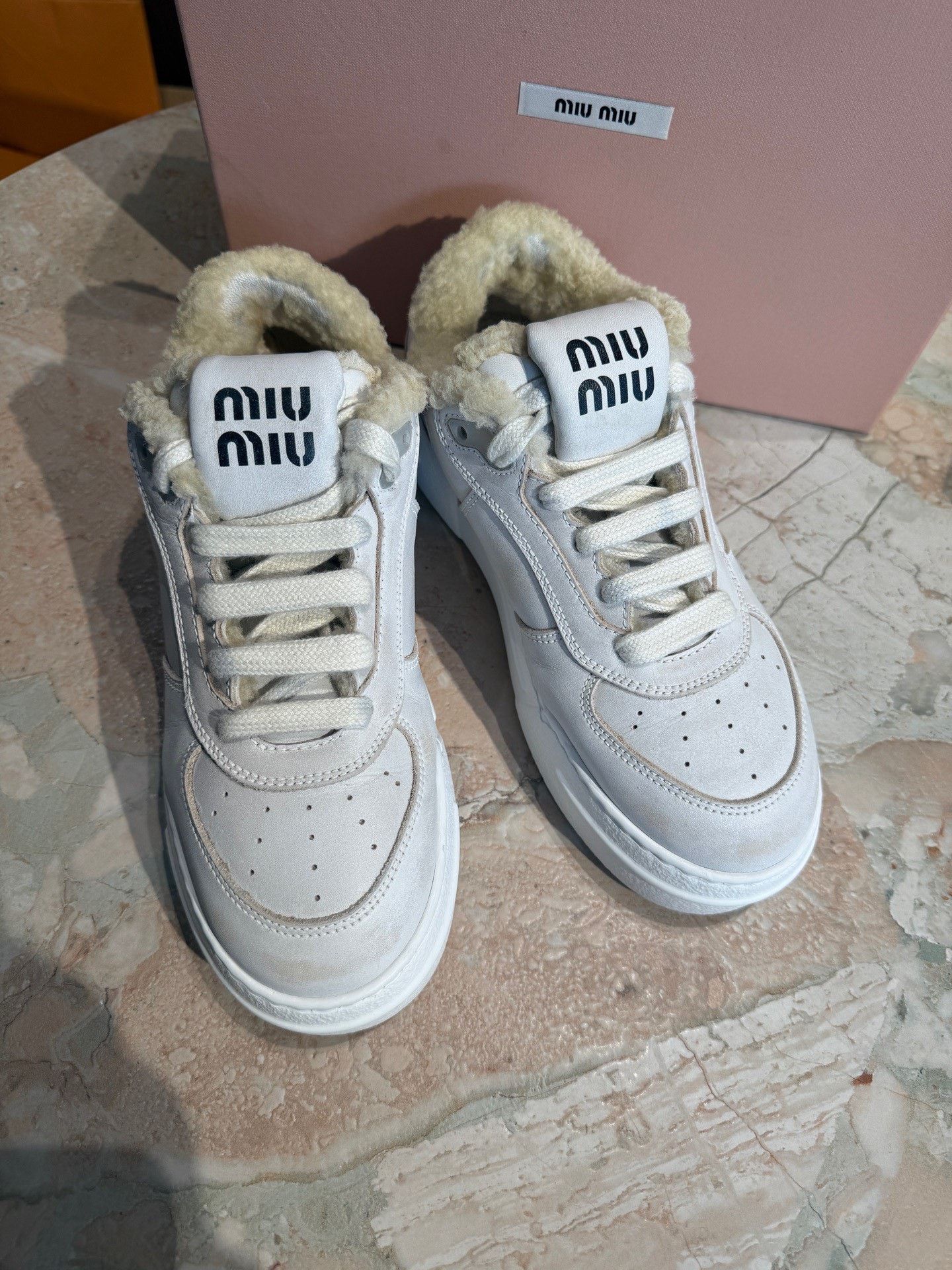Miu Miu Miu Miu Fleece-Lined Dirty Sneakers Size US 6 / IT 36 - 3 Thumbnail