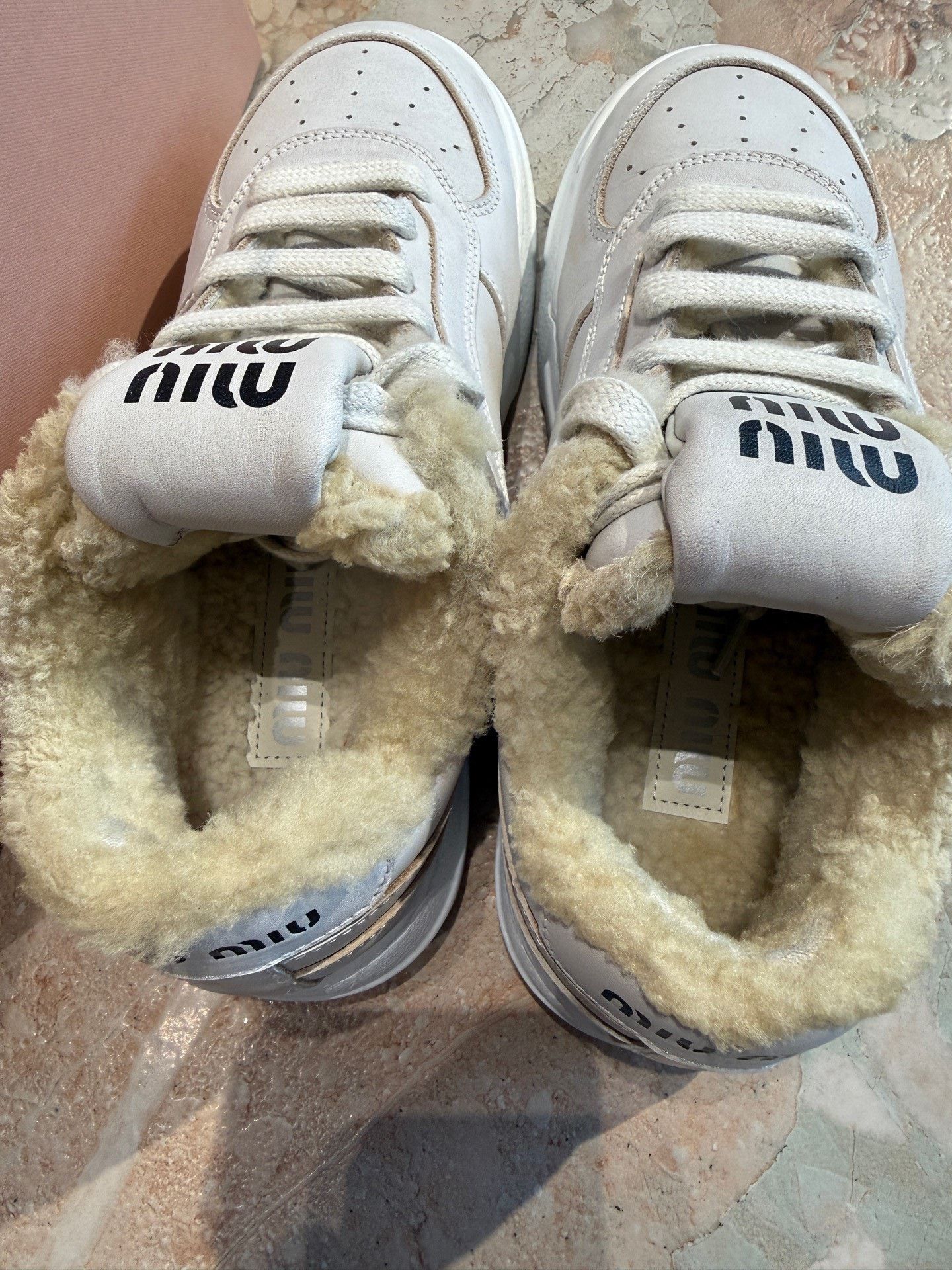 Miu Miu Miu Miu Fleece-Lined Dirty Sneakers Size US 6 / IT 36 - 7 Thumbnail