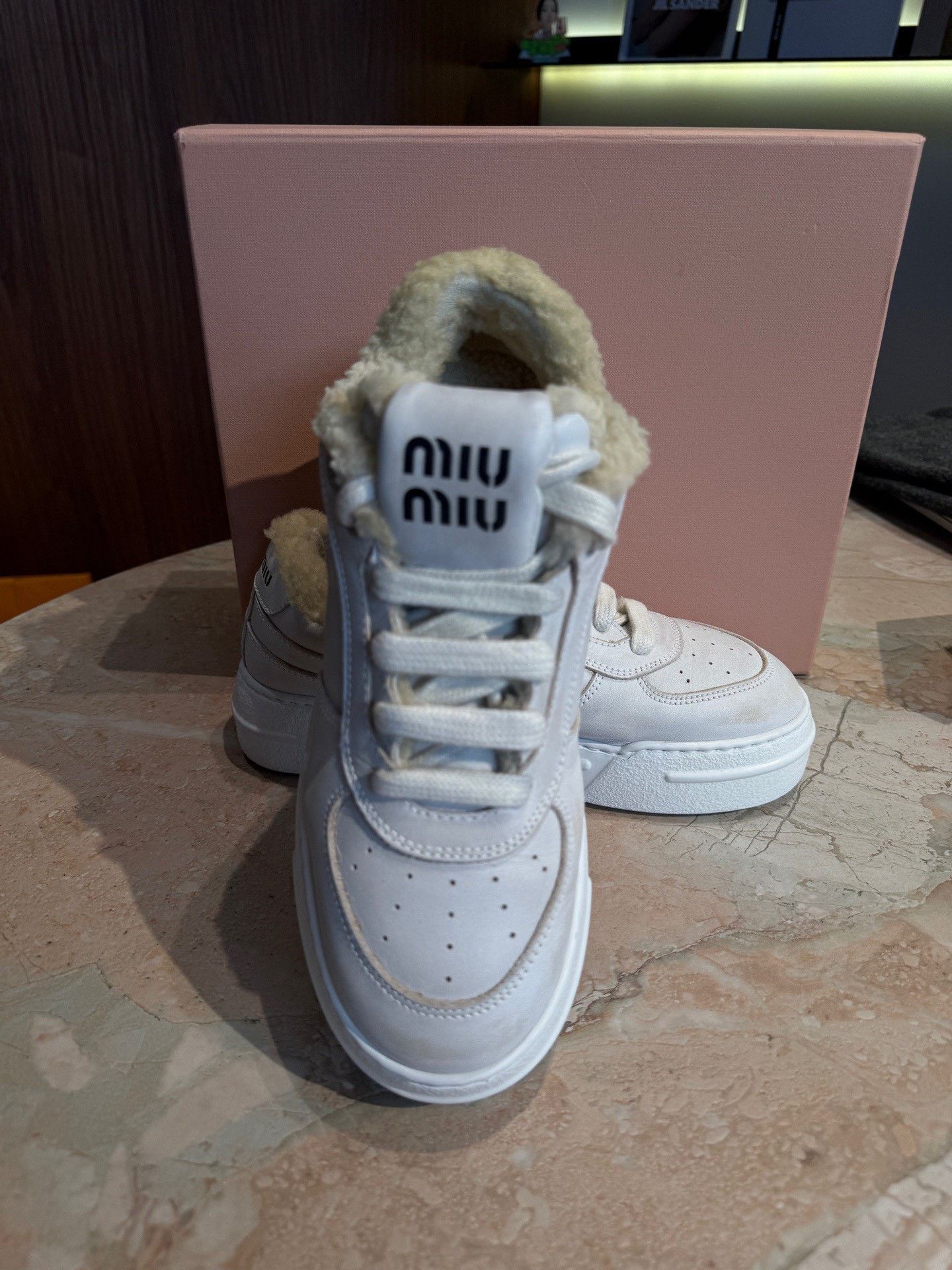 Miu Miu Miu Miu Fleece-Lined Dirty Sneakers Size US 6 / IT 36 - 2 Thumbnail