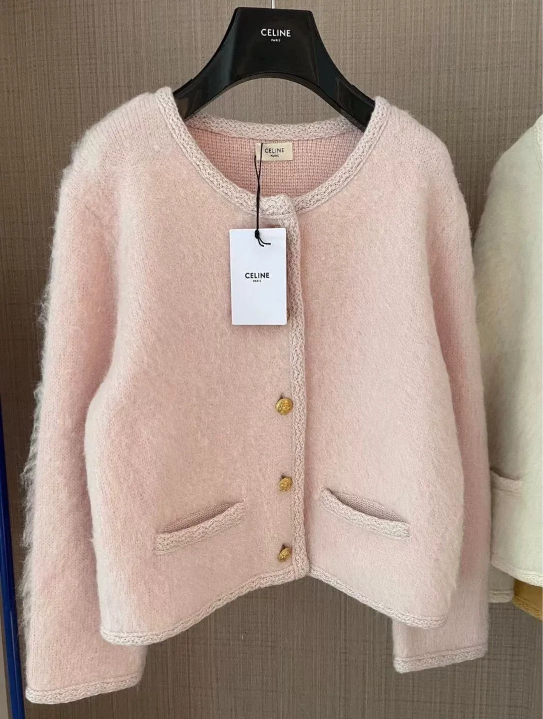 Celine Celine Nude Pink Gold Button Cardigan Size M / US 6-8 / IT 42-44 - 7 Thumbnail