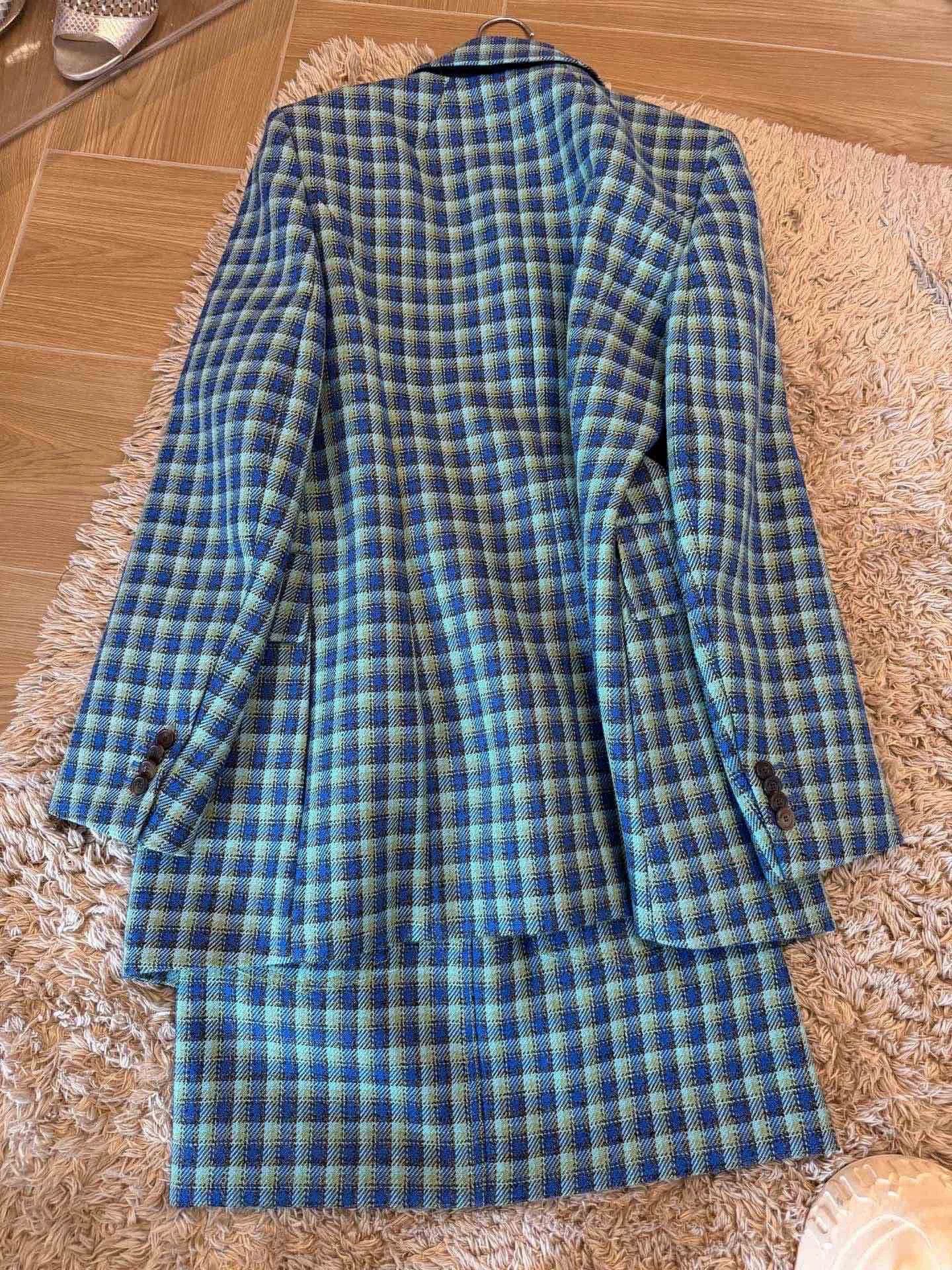 Balenciaga Balenciaga Wool Plaid Suit Size S / US 4 / IT 40 - 4 Thumbnail