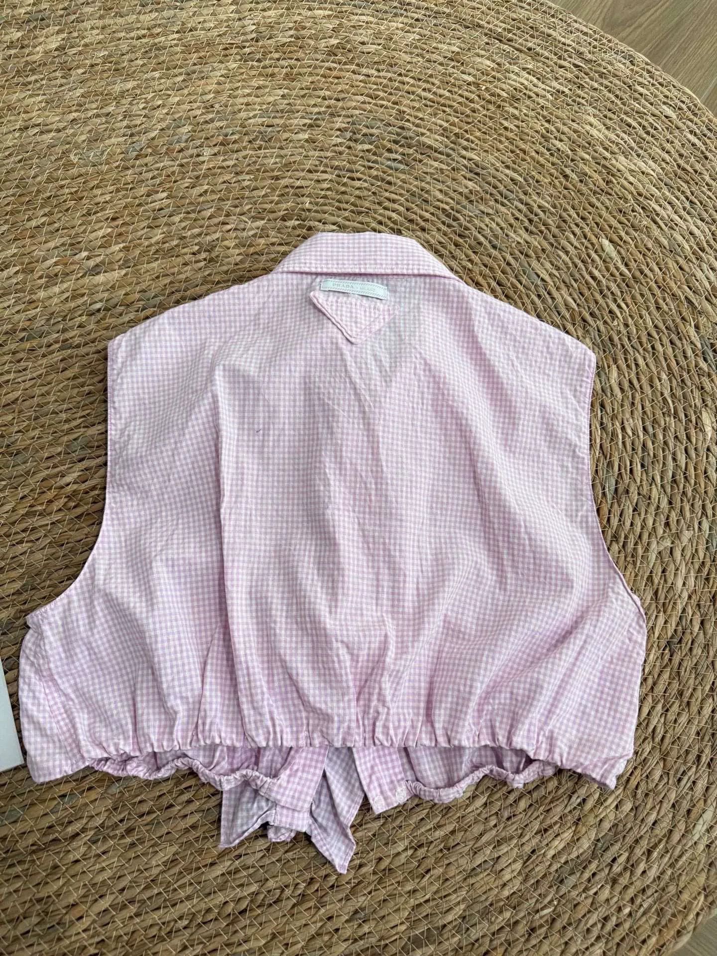 Prada Prada Sleeveless Short Shirt Removable Ruffle Size L / US 10 / IT 46 - 3 Thumbnail
