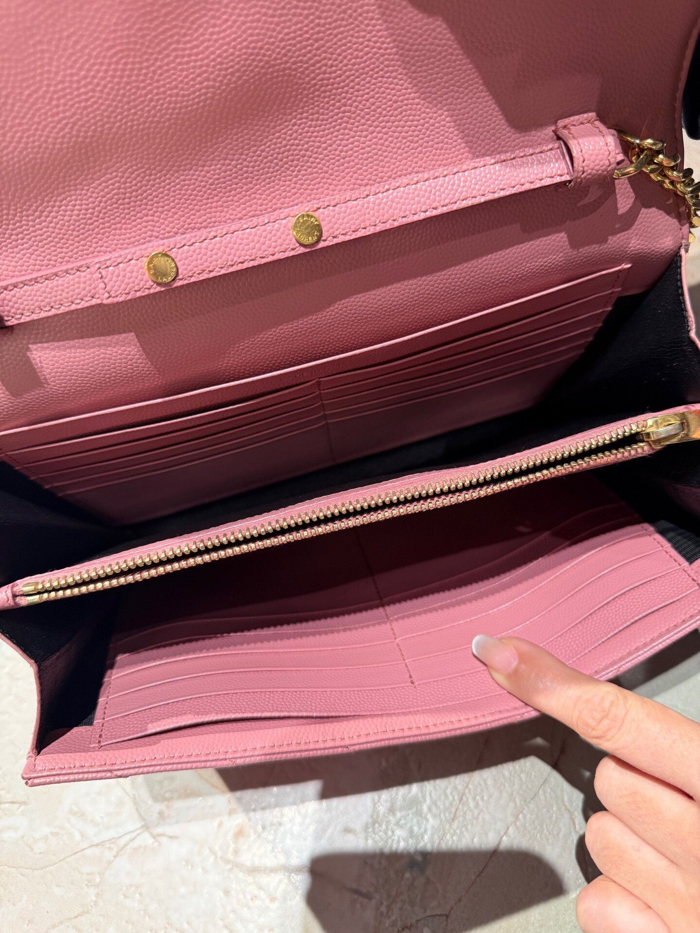 Yves Saint Laurent YSL Pink Gold Envelope Bag Size ONE SIZE - 7 Thumbnail