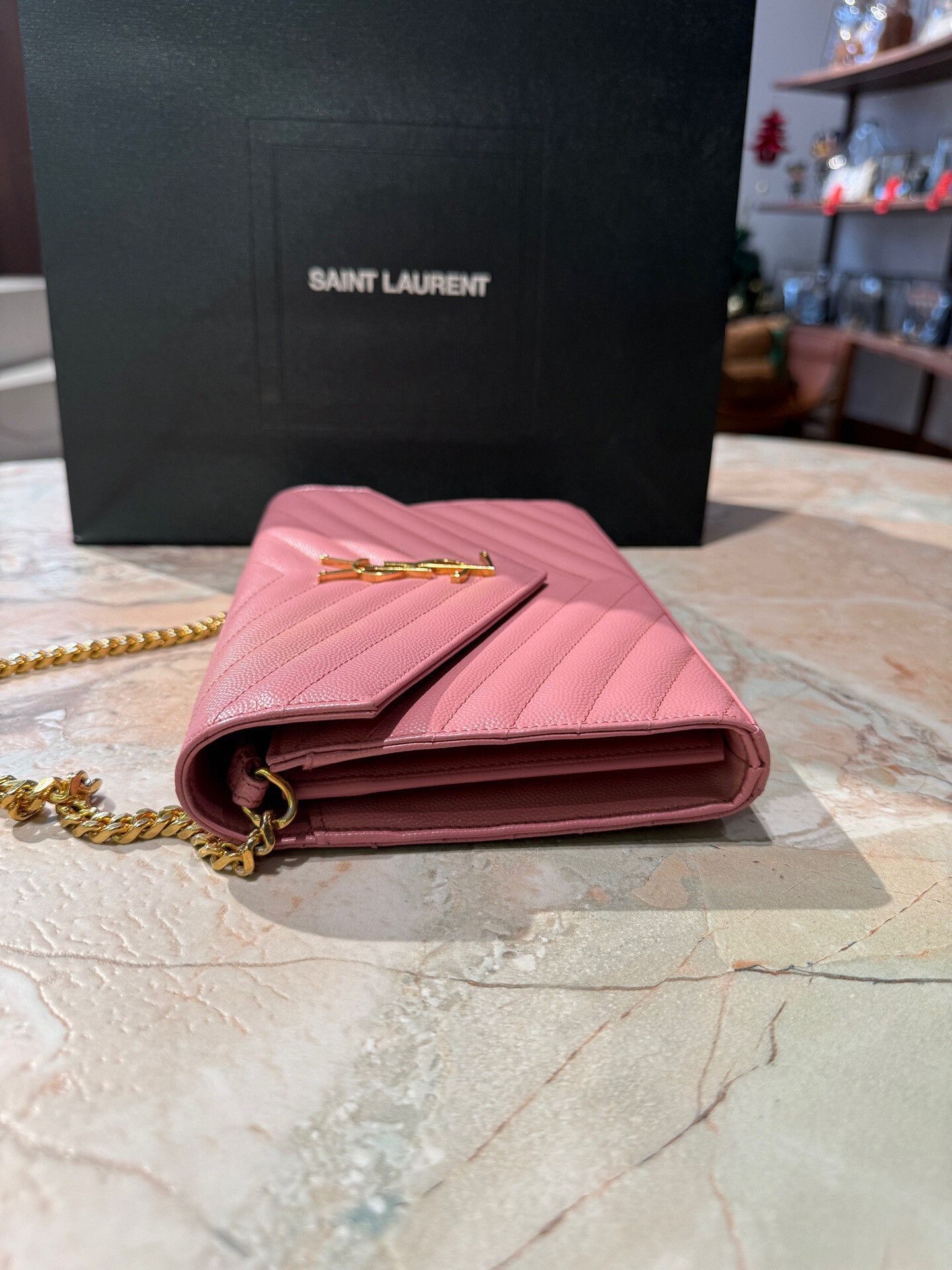 Yves Saint Laurent YSL Pink Gold Envelope Bag Size ONE SIZE - 3 Thumbnail