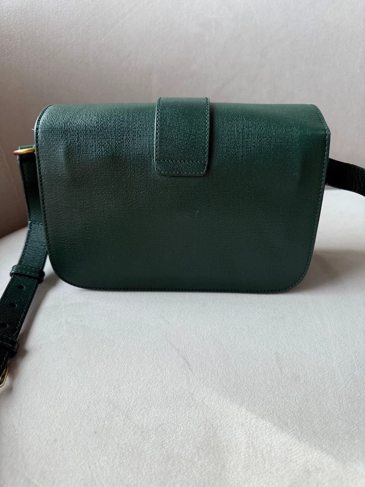 Yves Saint Laurent YSL Y-CLASP GREEN LEATHER CROSSBODY BAG Size ONE SIZE - 4 Thumbnail