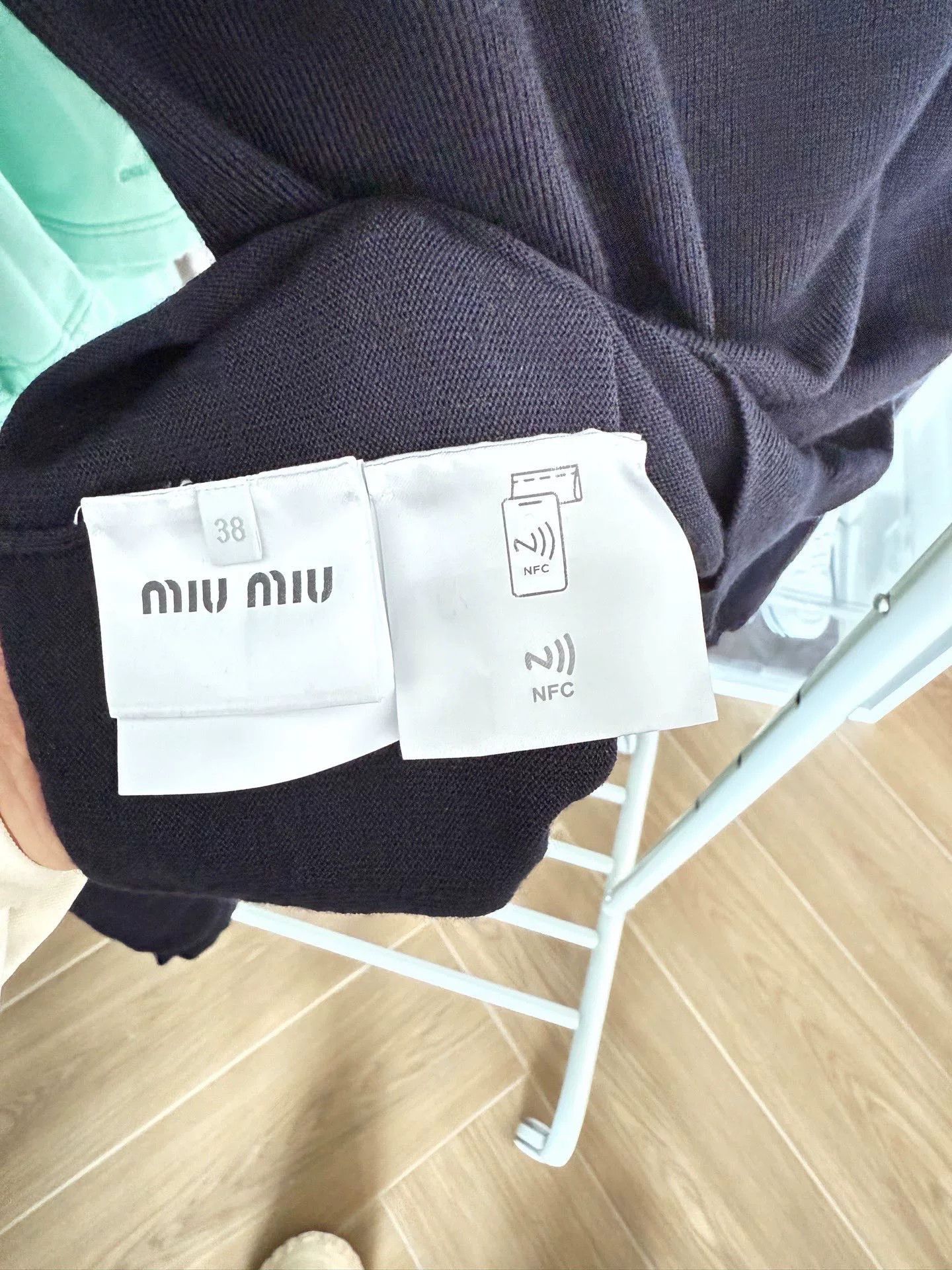 Miu Miu Miu Miu Off-Shoulder Reversible Blue Sweater Size S / US 4 / IT 40 - 8 Thumbnail