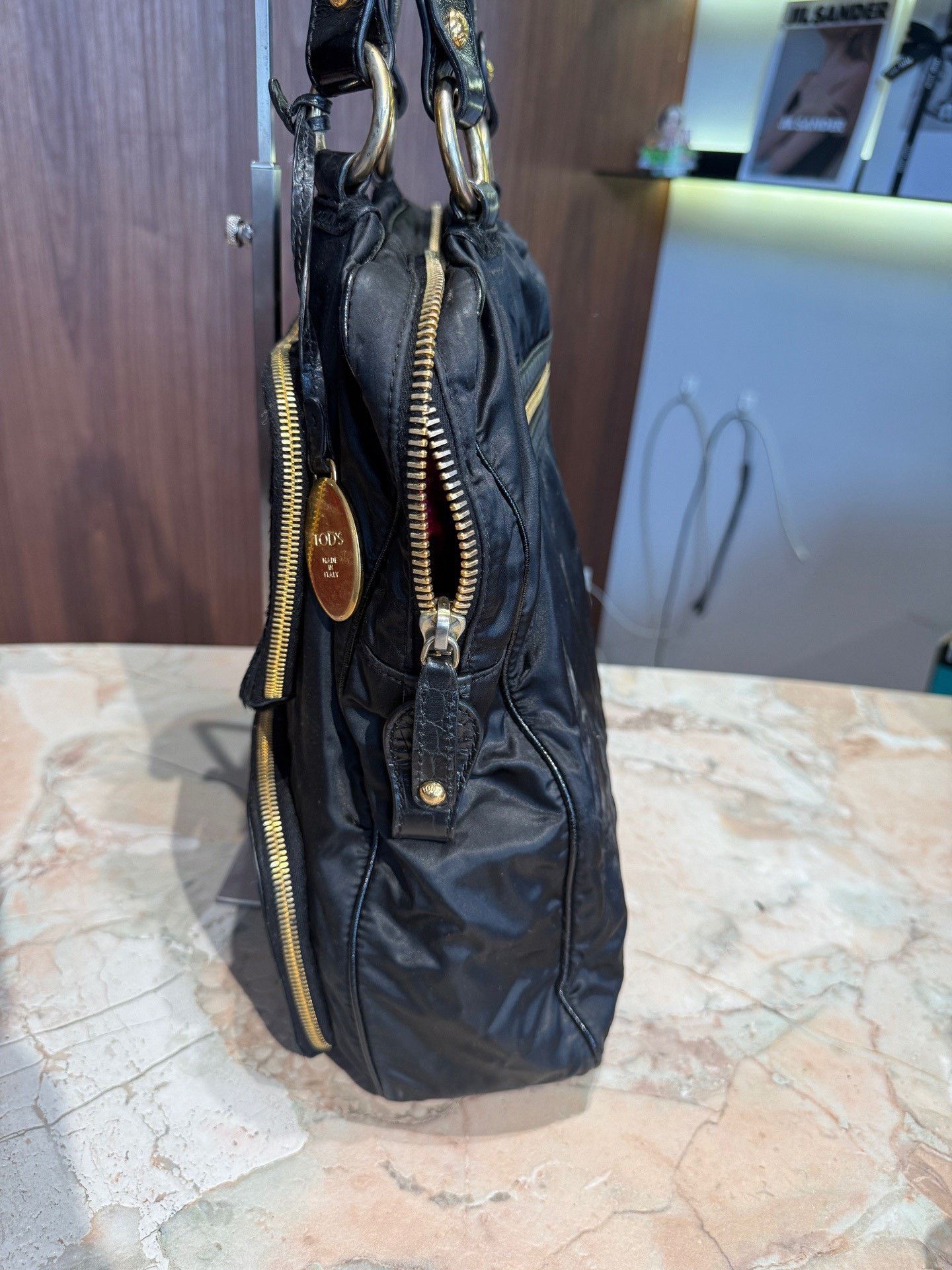 Tod's TOD'S Black Leather Motorcycle Shoulder Bag Size ONE SIZE - 4 Thumbnail