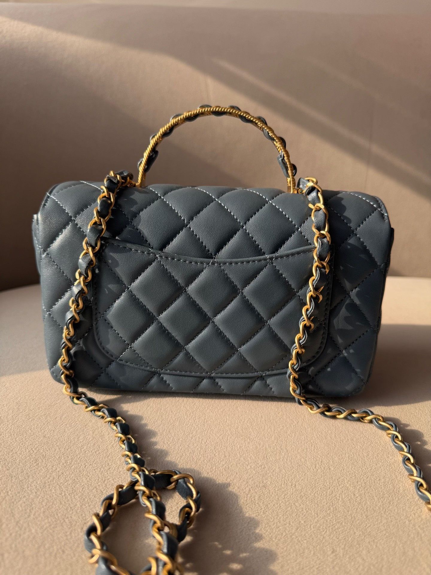 Chanel Chanel 23K CF Mini Lambskin Woven Handle Size ONE SIZE - 3 Thumbnail