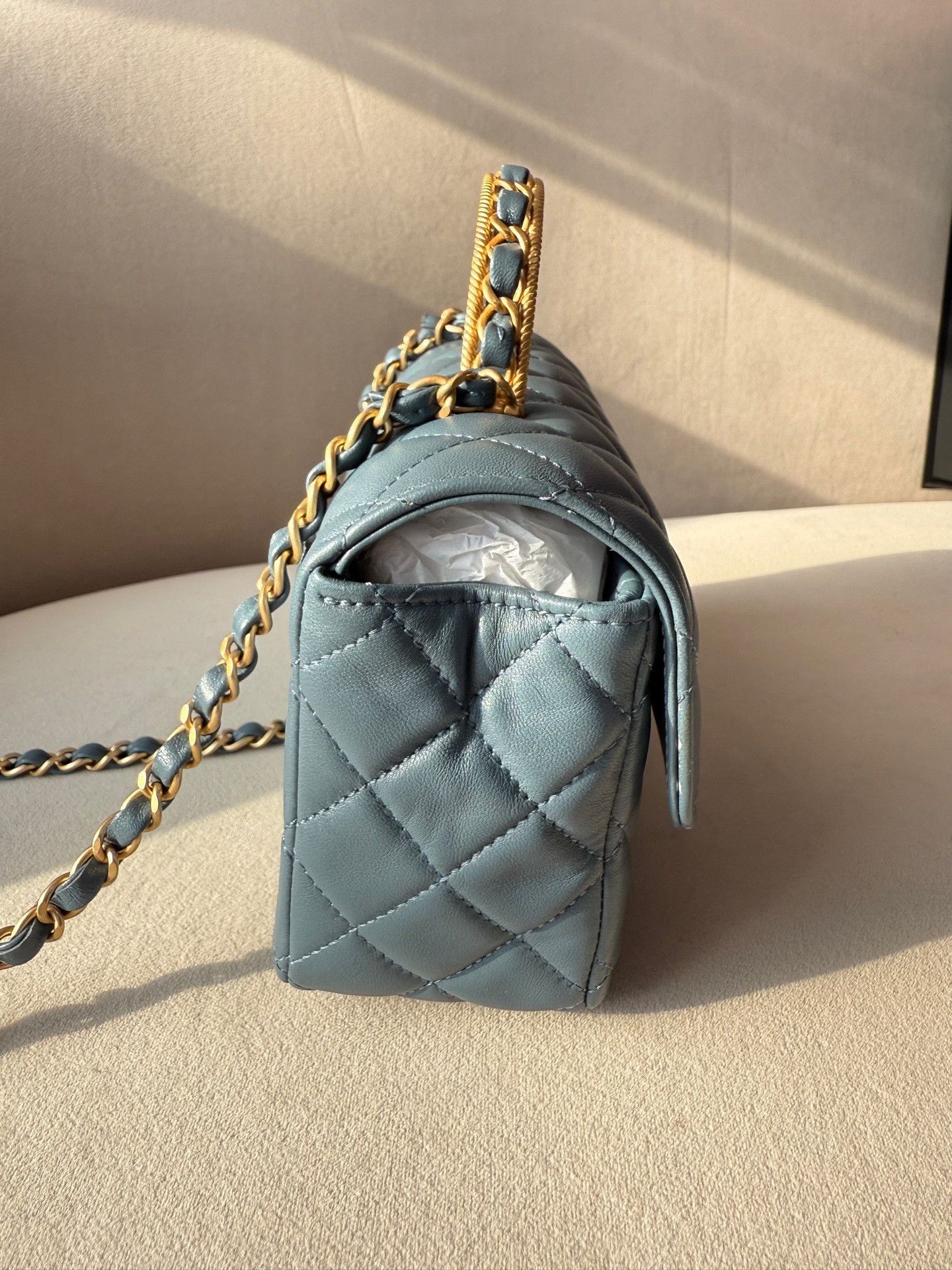Chanel Chanel 23K CF Mini Lambskin Woven Handle Size ONE SIZE - 5 Thumbnail
