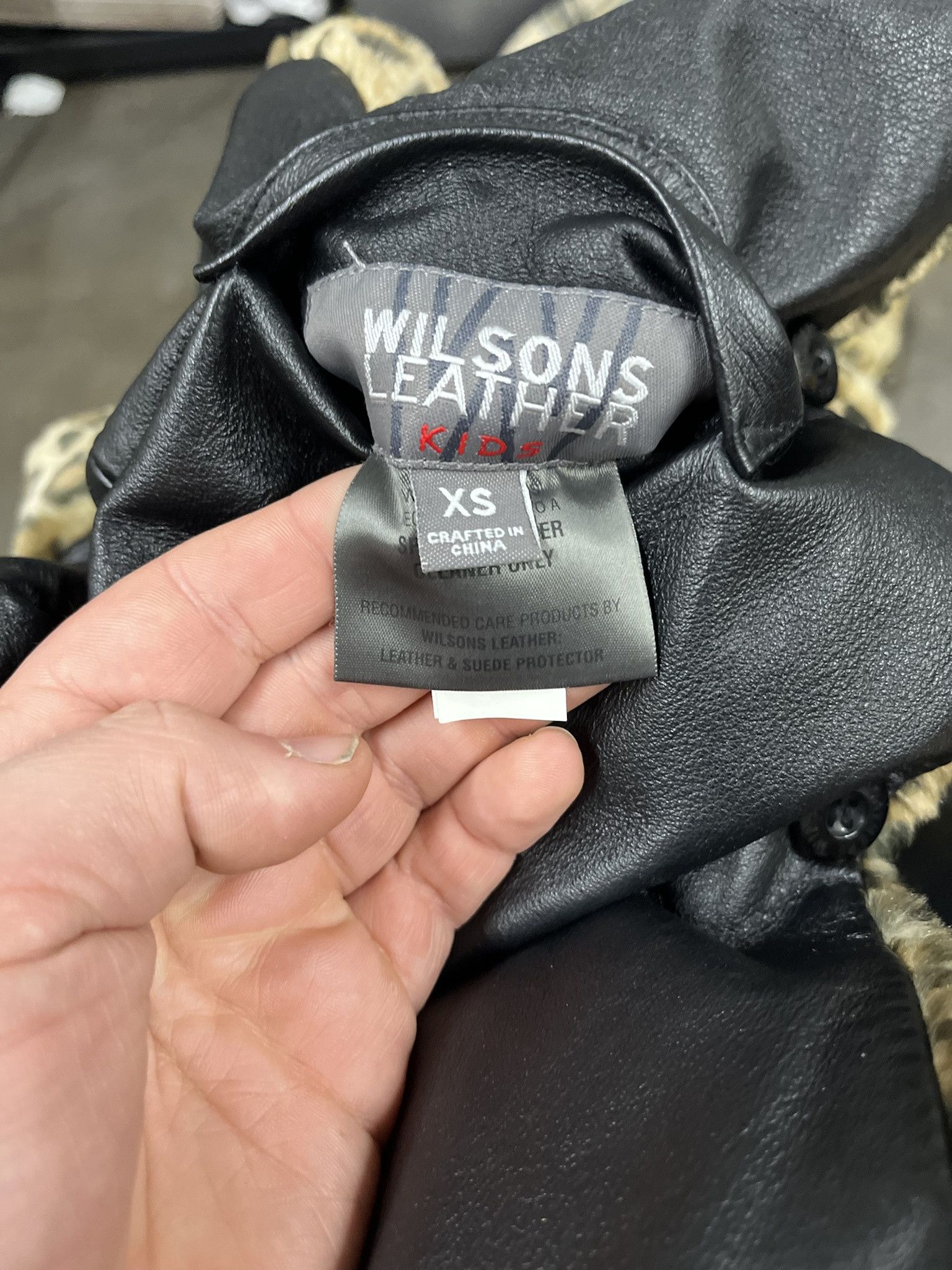 Vintage × Wilsons Leather Vintage 1990s Wilsons Leather Kids XS Baby Cheetah Leather Jacket Size XS Size US XS / EU 42 / 0 - 5 Thumbnail