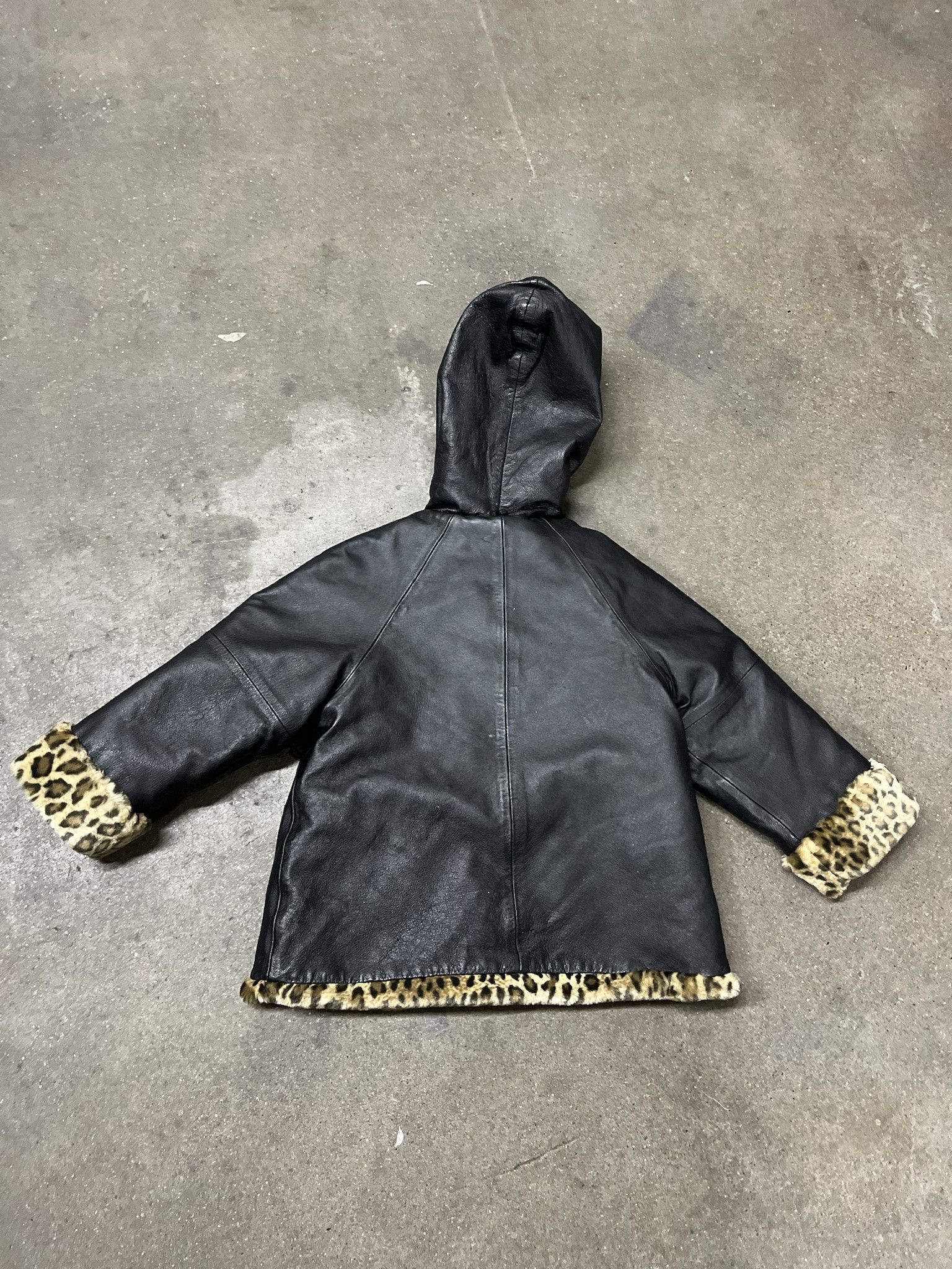 Vintage × Wilsons Leather Vintage 1990s Wilsons Leather Kids XS Baby Cheetah Leather Jacket Size XS Size US XS / EU 42 / 0 - 3 Thumbnail