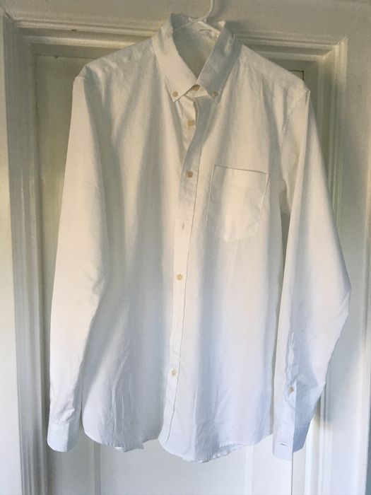 Outlier Two Ply Blazed White Button Down | Grailed