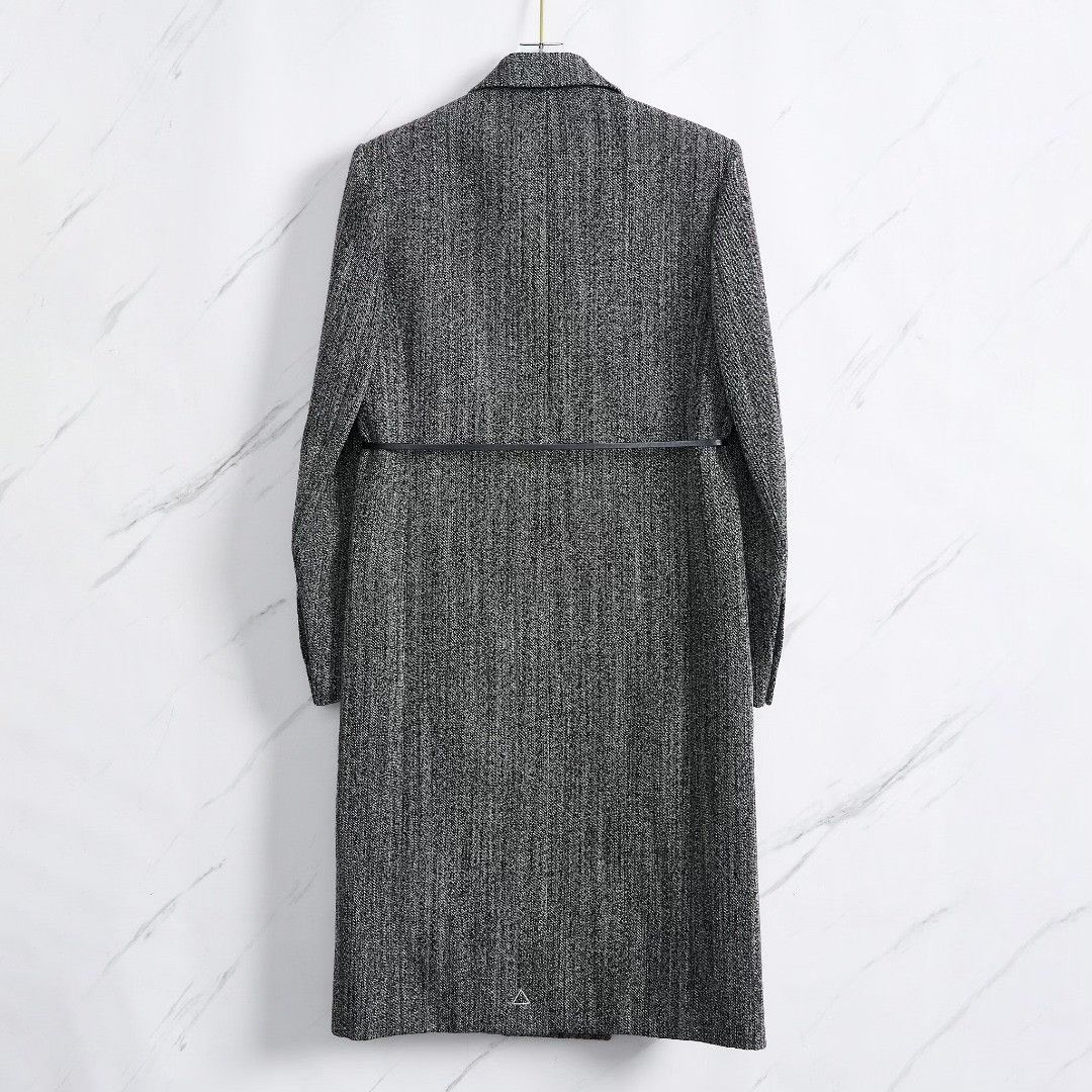 Bottega Veneta Bottega Veneta Women's Triangle Belt Wool Coat Size S / US 4 / IT 40 - 3 Thumbnail