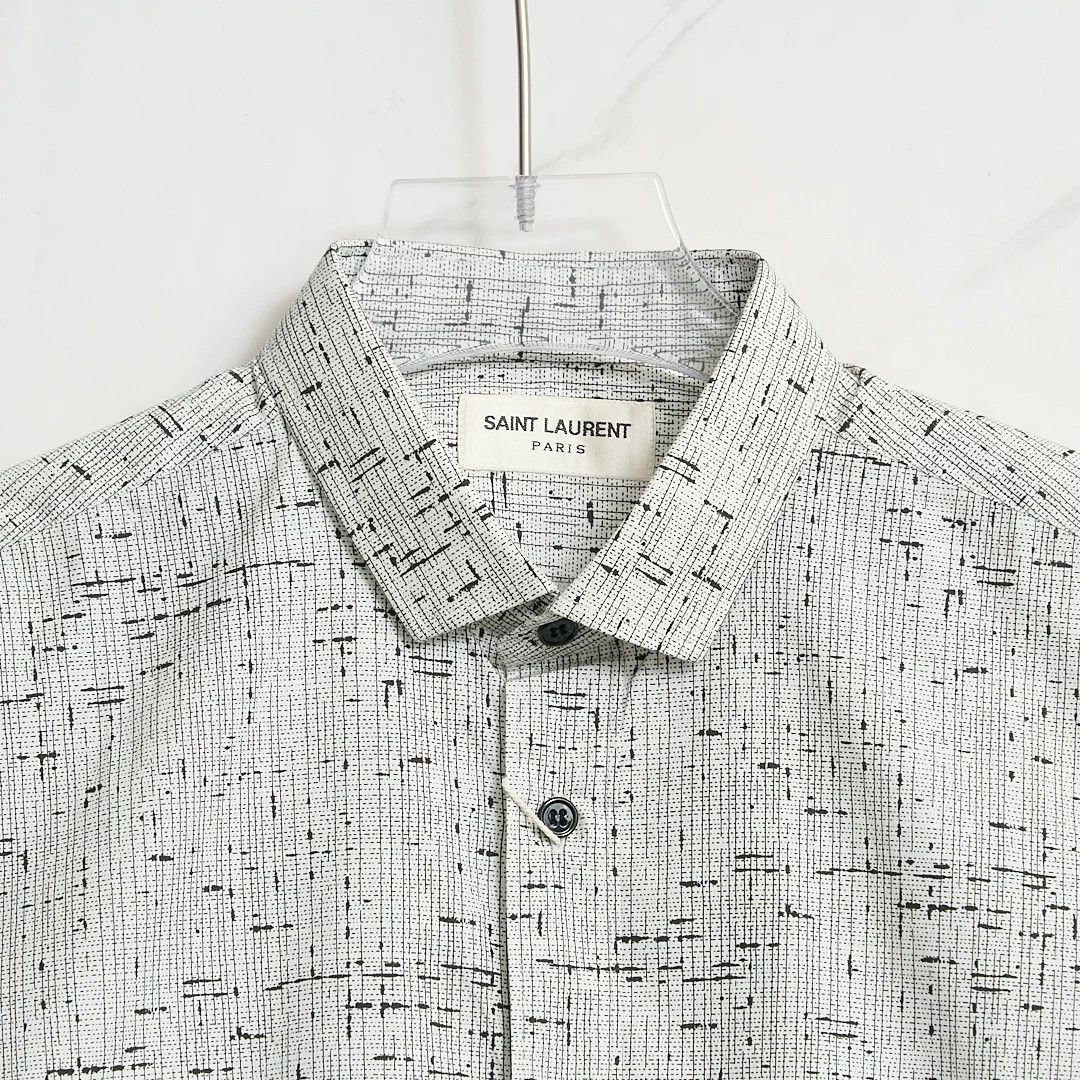 Saint Laurent Paris Saint Laurent Men's Cotton Shirt Size US M / EU 48-50 / 2 - 2 Thumbnail