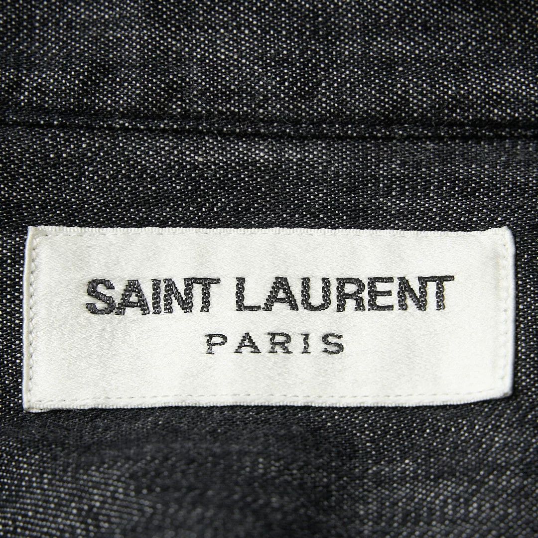 Saint Laurent Paris Authentic Saint Laurent Men's Logo Denim Shirt Size US M / EU 48-50 / 2 - 7 Thumbnail