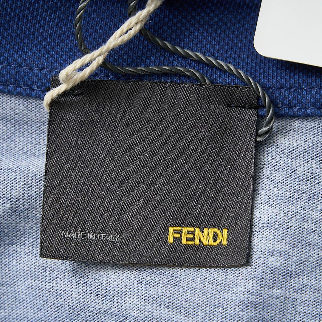 Fendi Fendi Men's Gradient Collar Polo Shirt Size US M / EU 48-50 / 2 - 7 Thumbnail