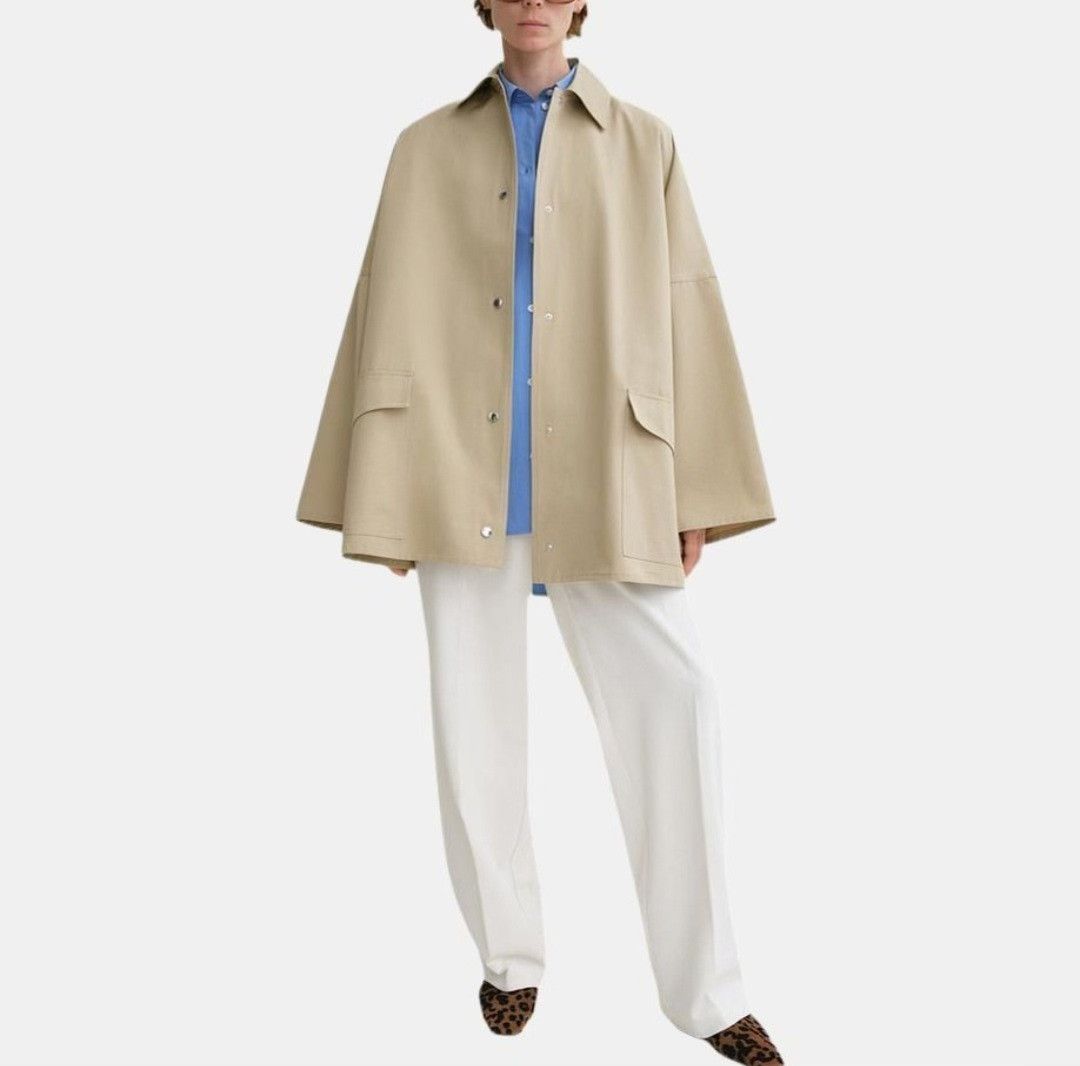 Toteme Toteme Women's Oversized Minimalist Trench Coat Size M / US 6-8 / IT 42-44 - 9 Thumbnail