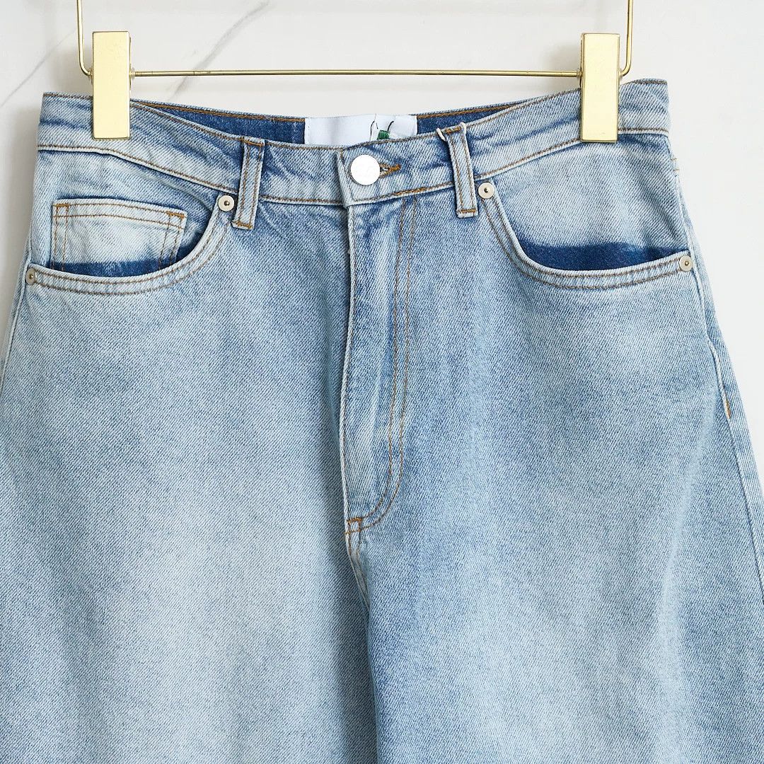 Natasha Zinko Natasha Zinko Women's Washed Wide-Leg Jeans Size 22" - 2 Thumbnail