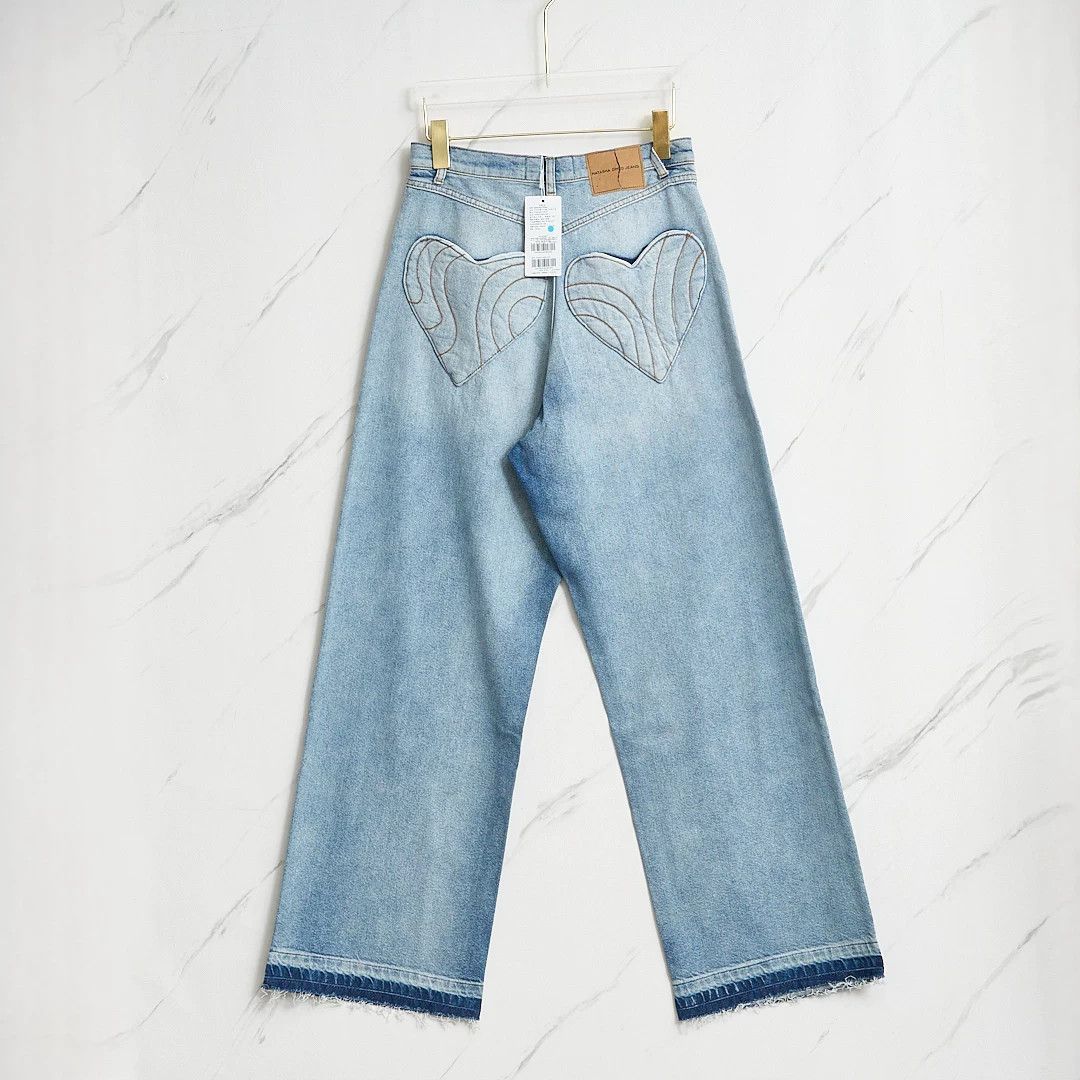 Natasha Zinko Natasha Zinko Women's Washed Wide-Leg Jeans Size 22" - 4 Thumbnail