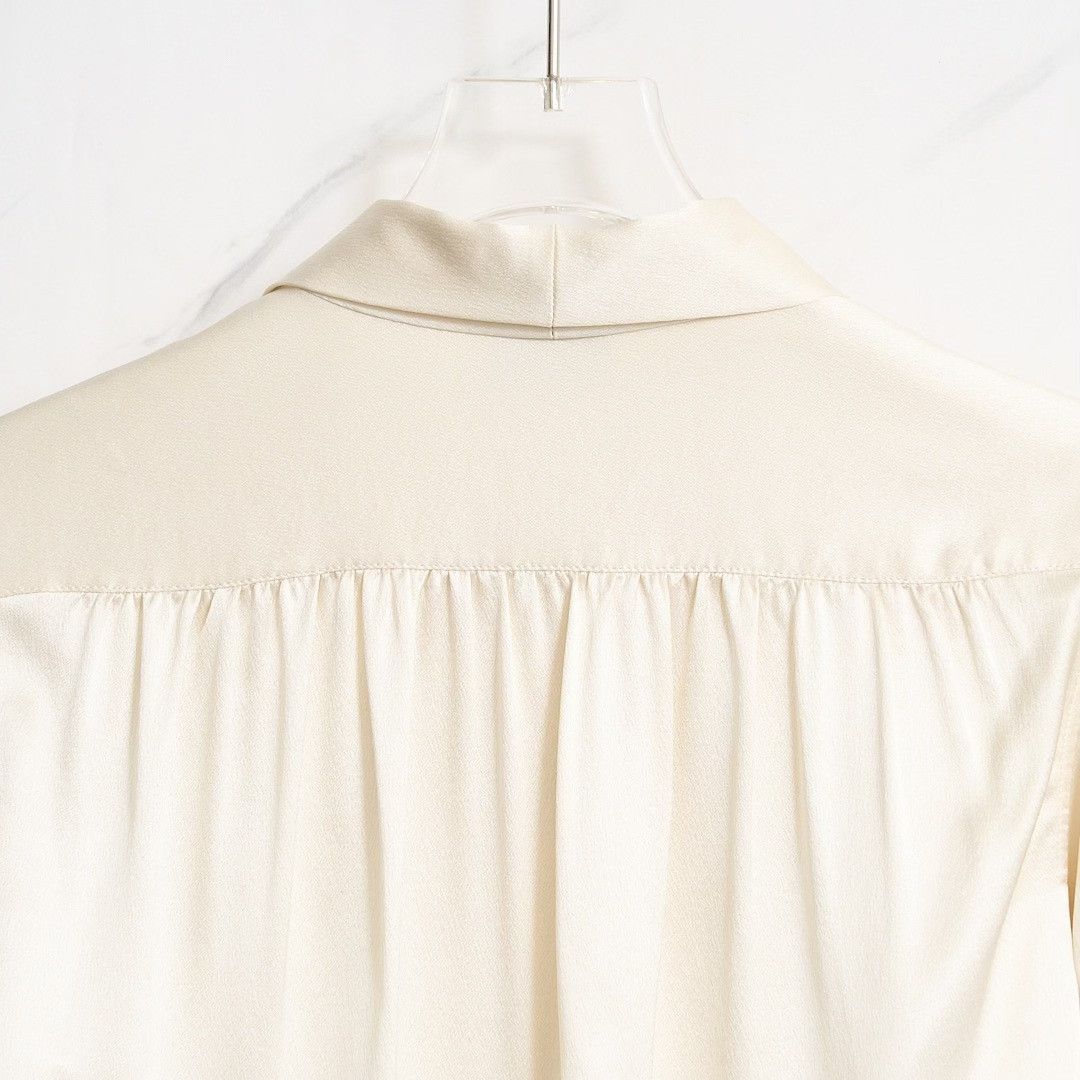 Saint Laurent Paris Saint Laurent Women's Satin Ribbon Top Size S / US 4 / IT 40 - 7 Thumbnail