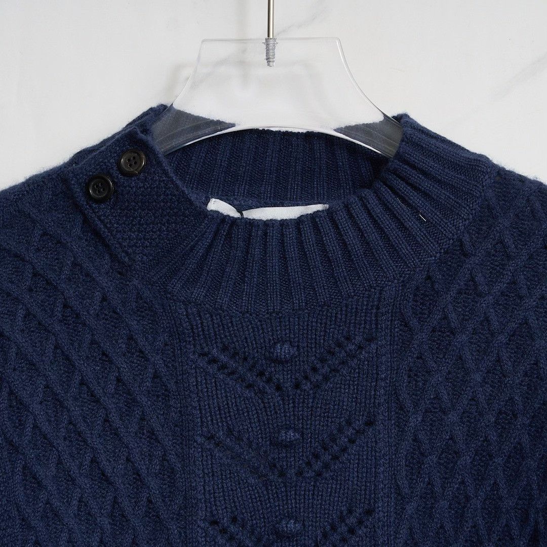 Saint Laurent Paris Saint Laurent Men's Cable Knit Cashmere Sweater Size US M / EU 48-50 / 2 - 2 Thumbnail