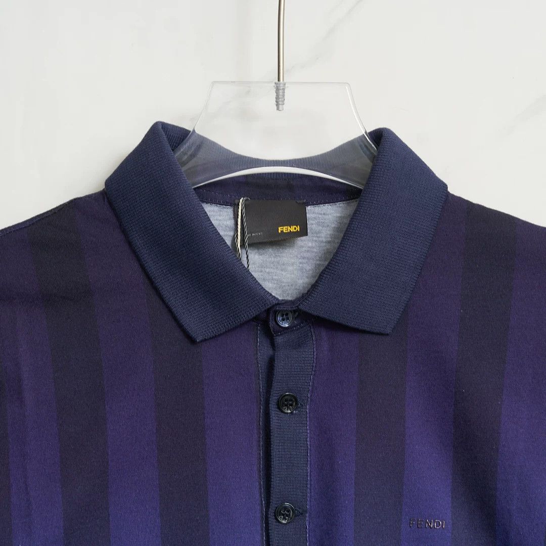 Fendi Fendi Men's Gradient Stripe Polo Size US M / EU 48-50 / 2 - 2 Thumbnail