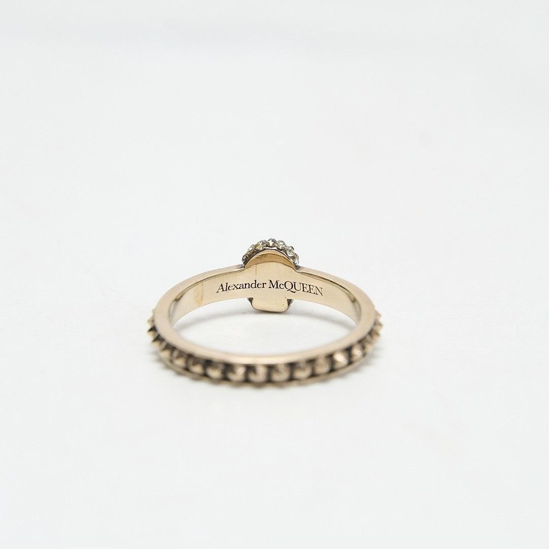 Alexander McQueen Alexander McQueen Women's Skull Crystal Ring Size ONE SIZE - 4 Thumbnail