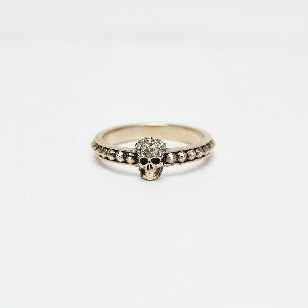 Alexander McQueen Alexander McQueen Women's Skull Crystal Ring Size ONE SIZE - 2 Thumbnail