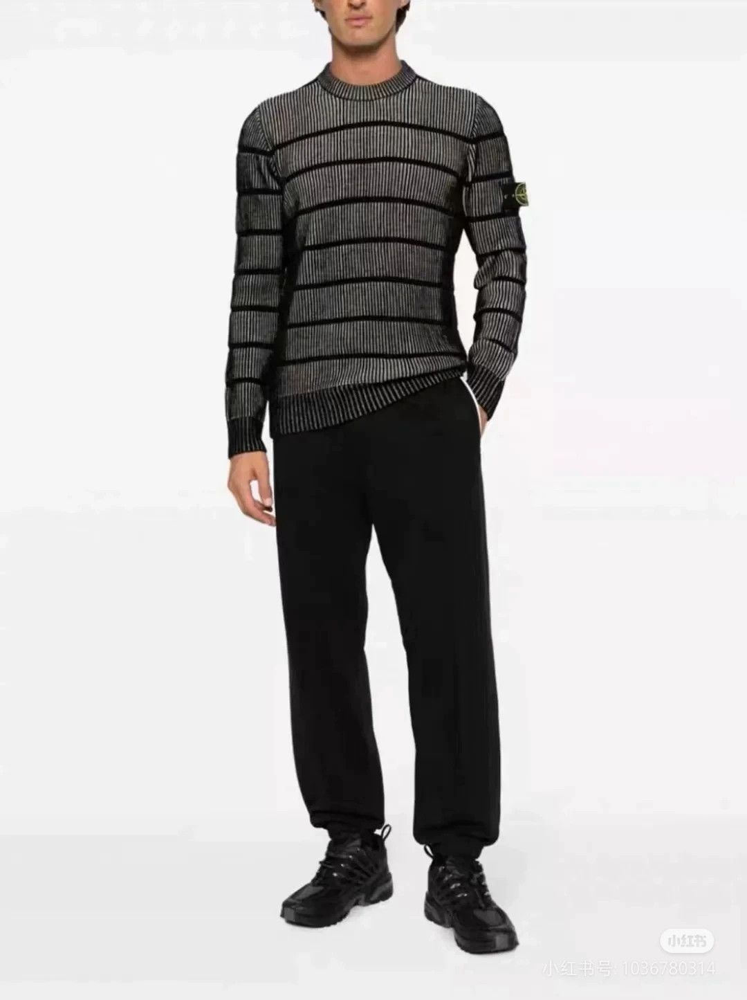 Stone Island Stone Island Men's Logo Stripe Knit Size US M / EU 48-50 / 2 - 8 Thumbnail