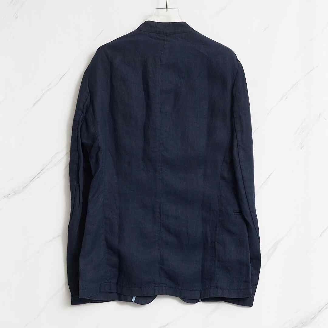 Armani Collezioni Armani Collezioni Men's Navy Stand-Collar Jacket Size US M / EU 48-50 / 2 - 5 Thumbnail
