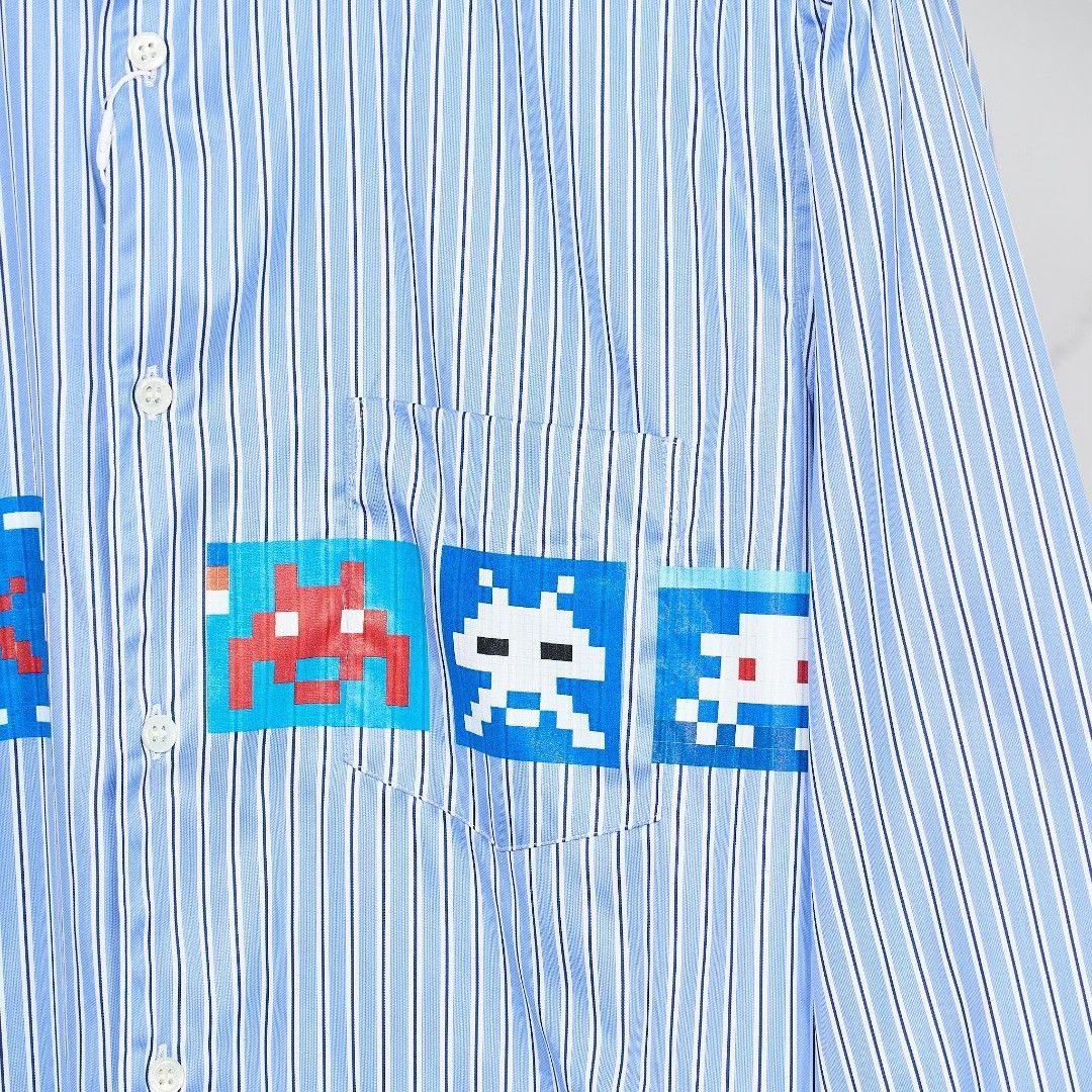 Comme des Garcons Comme des Garçons Men's Deconstructed Striped Shirt Size US S / EU 44-46 / 1 - 4 Thumbnail