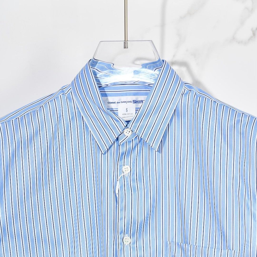 Comme des Garcons Comme des Garçons Men's Deconstructed Striped Shirt Size US S / EU 44-46 / 1 - 2 Thumbnail