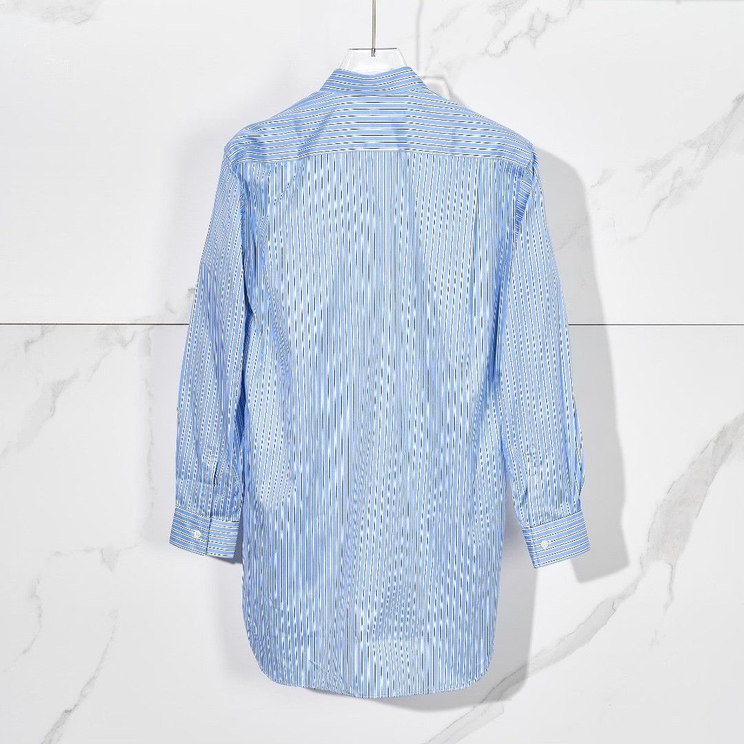 Comme des Garcons Comme des Garçons Men's Deconstructed Striped Shirt Size US S / EU 44-46 / 1 - 6 Thumbnail