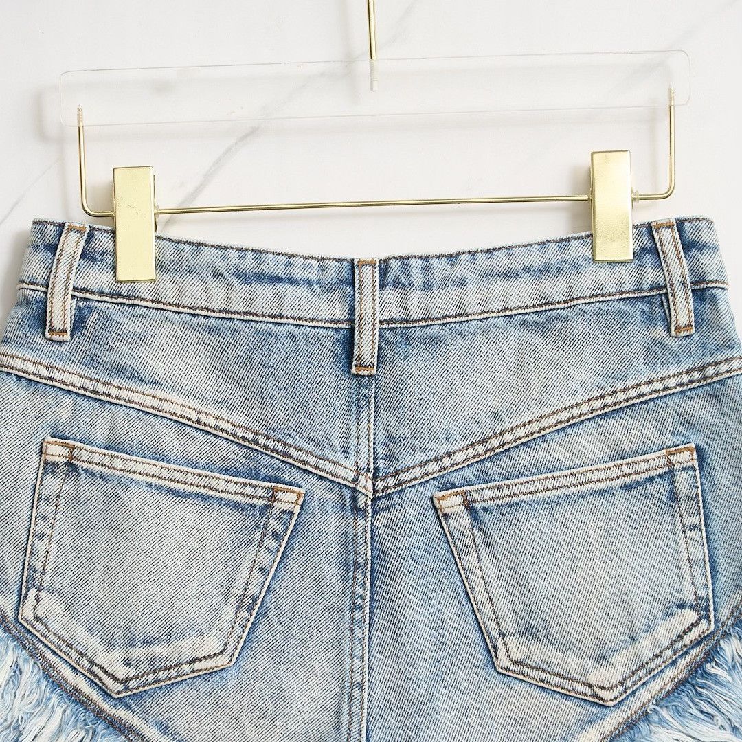 Isabel Marant Etoile Isabel Marant Etoile Women's Fringe Denim Shorts Size 36" / US 14 / IT 50 - 6 Thumbnail