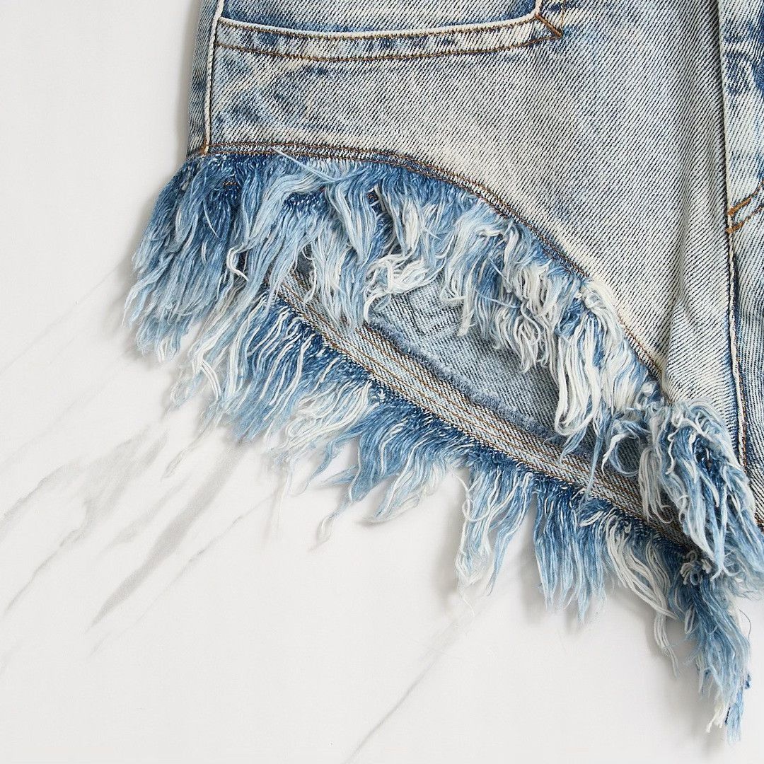Isabel Marant Etoile Isabel Marant Etoile Women's Fringe Denim Shorts Size 36" / US 14 / IT 50 - 2 Thumbnail