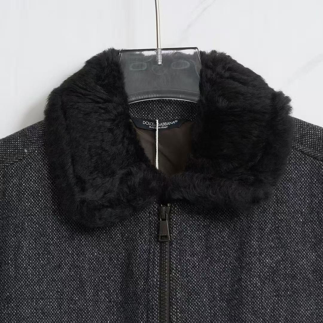 Dolce & Gabbana Dolce&Gabbana Men's Fur Collar Padded Coat Size US M / EU 48-50 / 2 - 2 Thumbnail