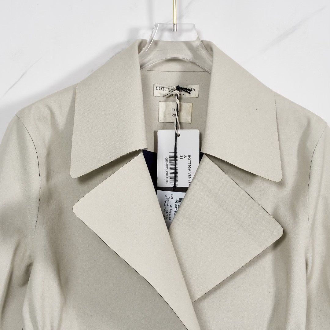 Bottega Veneta Bottega Veneta Women's Waist-Cinched Lapel Coat Size S / US 4 / IT 40 - 3 Thumbnail