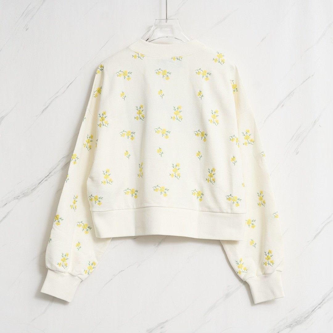 Gucci Gucci Women's Heavy Floral Embroidered Sweatshirt Size M / US 6-8 / IT 42-44 - 3 Thumbnail