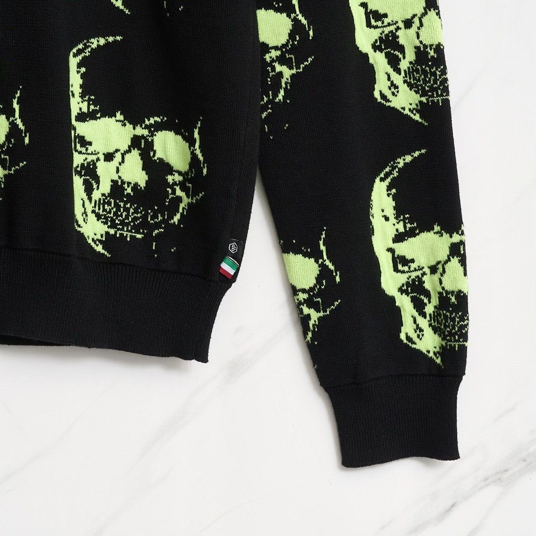 Philipp Plein Philipp Plein Men's Skull Knit Sweater Size US XL / EU 56 / 4 - 4 Thumbnail