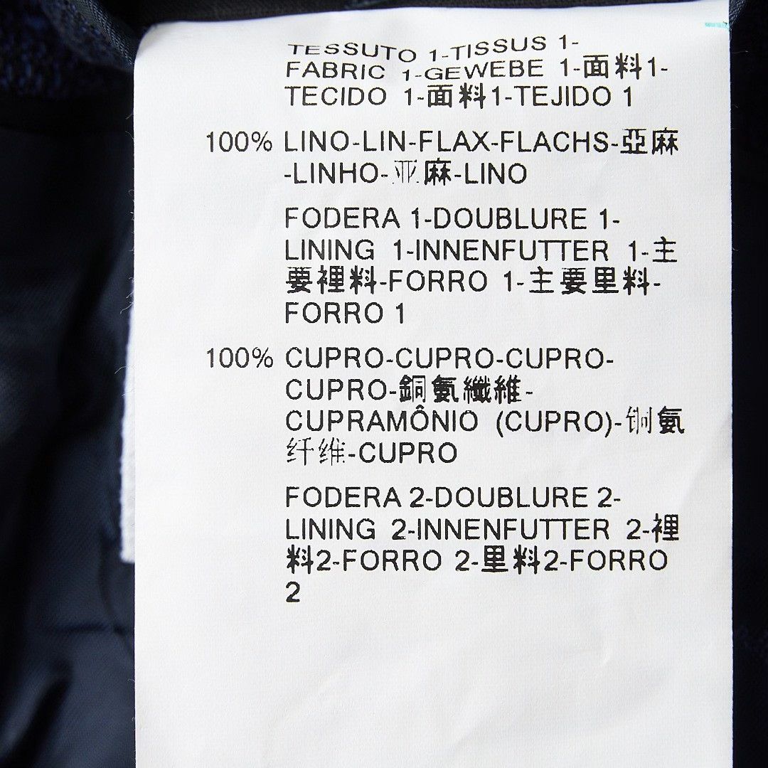 Armani Collezioni Armani Collezioni Men's Dark Blue Linen Suit Size US M / EU 48-50 / 2 - 7 Thumbnail