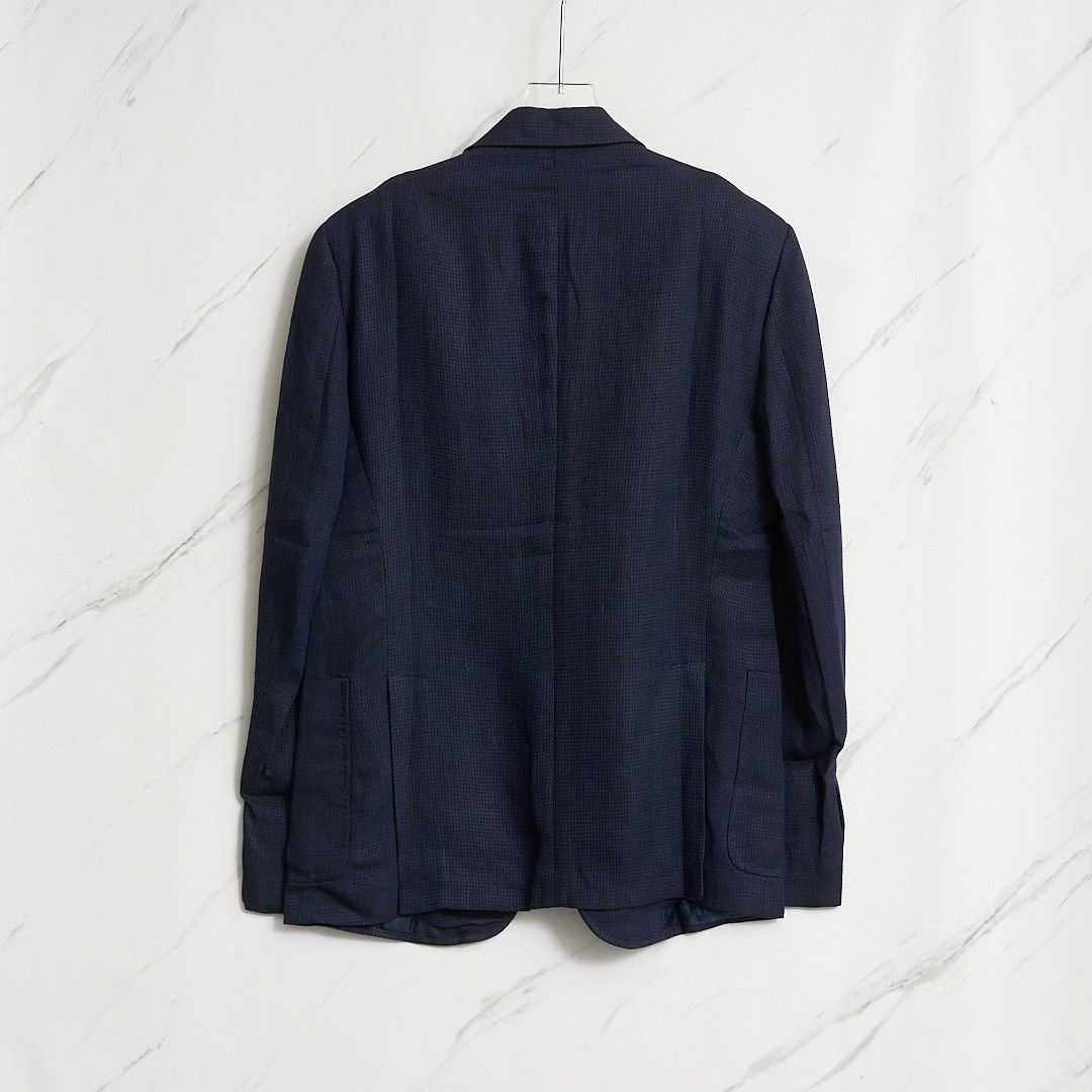 Armani Collezioni Armani Collezioni Men's Dark Blue Linen Suit Size US M / EU 48-50 / 2 - 4 Thumbnail
