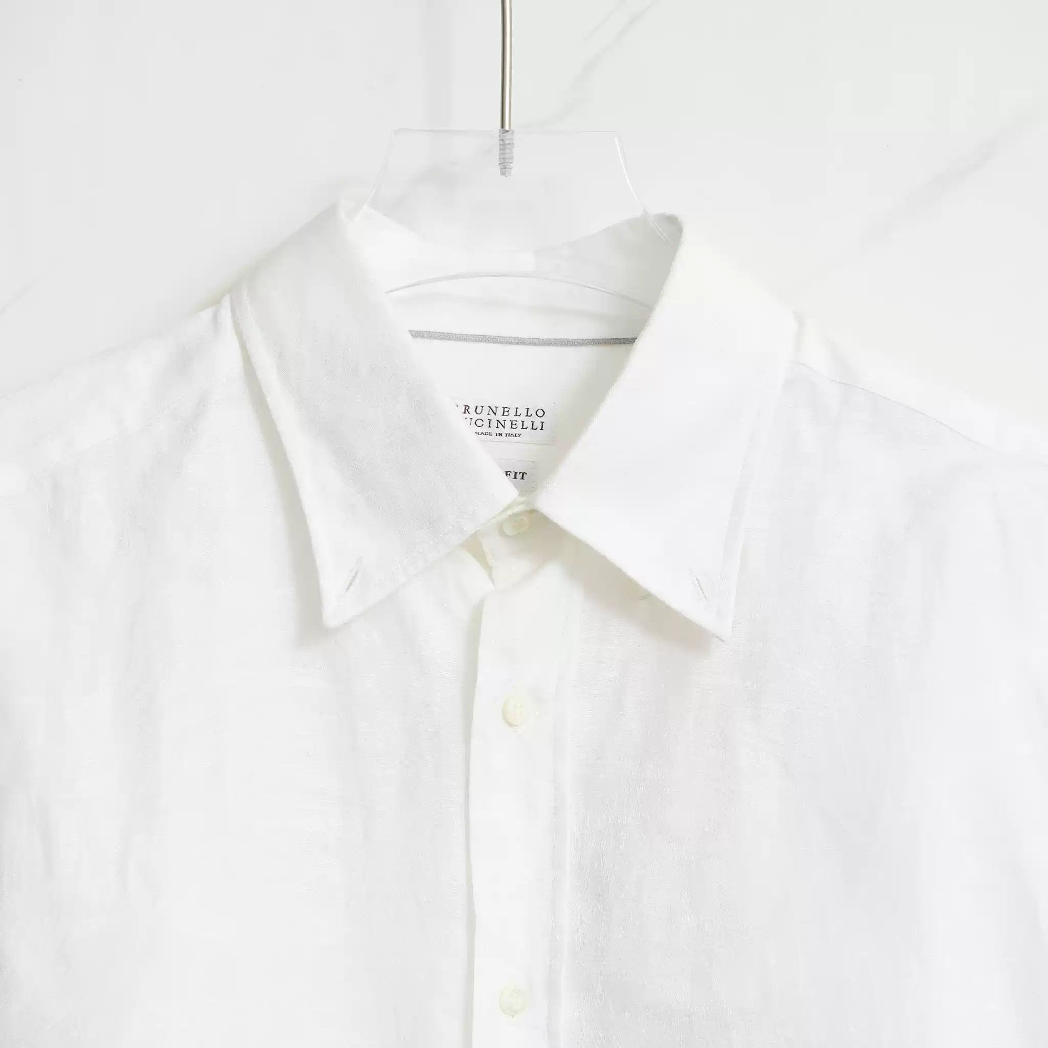 Brunello Cucinelli Brunello Cucinelli Men's Linen-Cotton Shirt Size US M / EU 48-50 / 2 - 2 Thumbnail