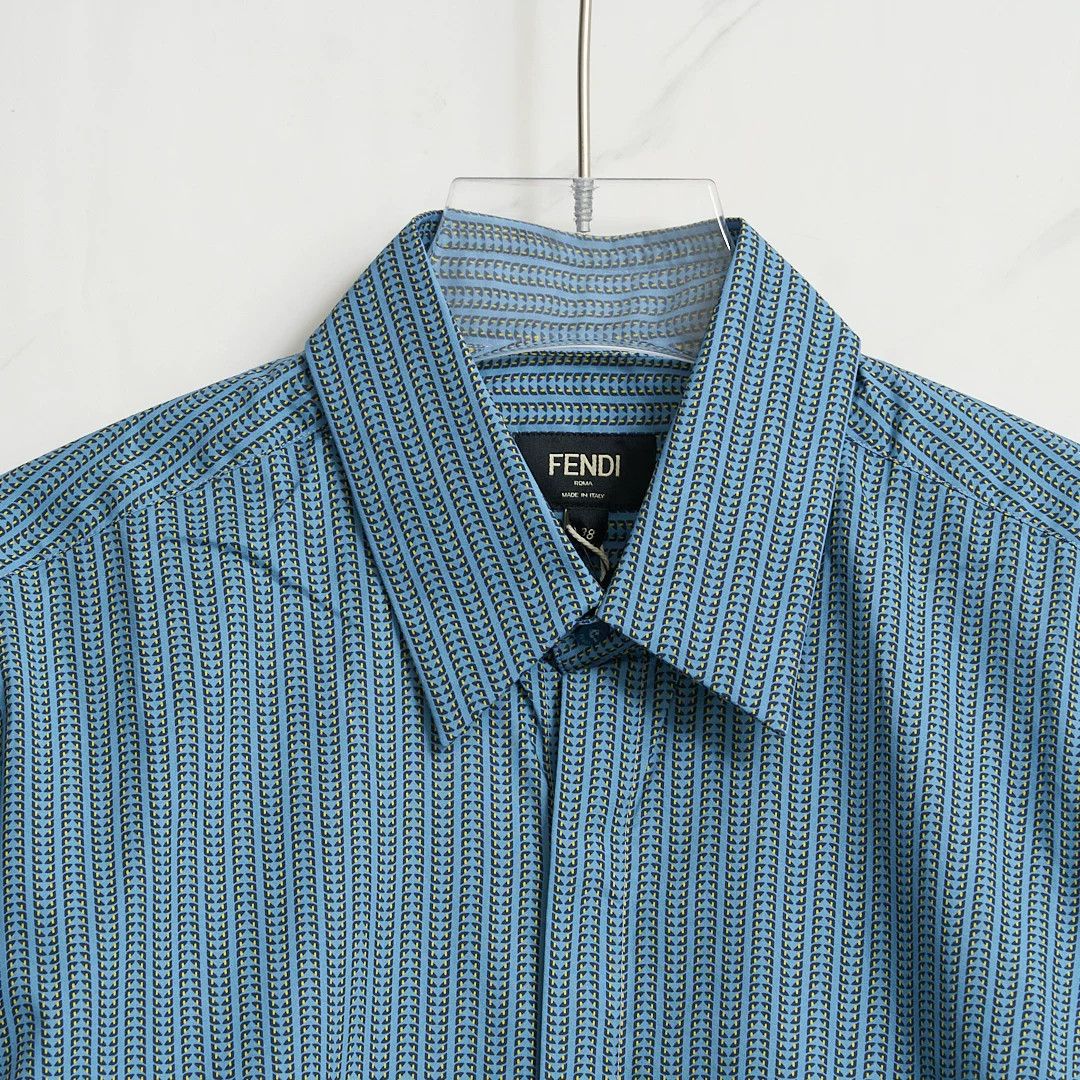 Fendi Fendi Men's All-over Print Long-sleeve Shirt Size US M / EU 48-50 / 2 - 2 Thumbnail